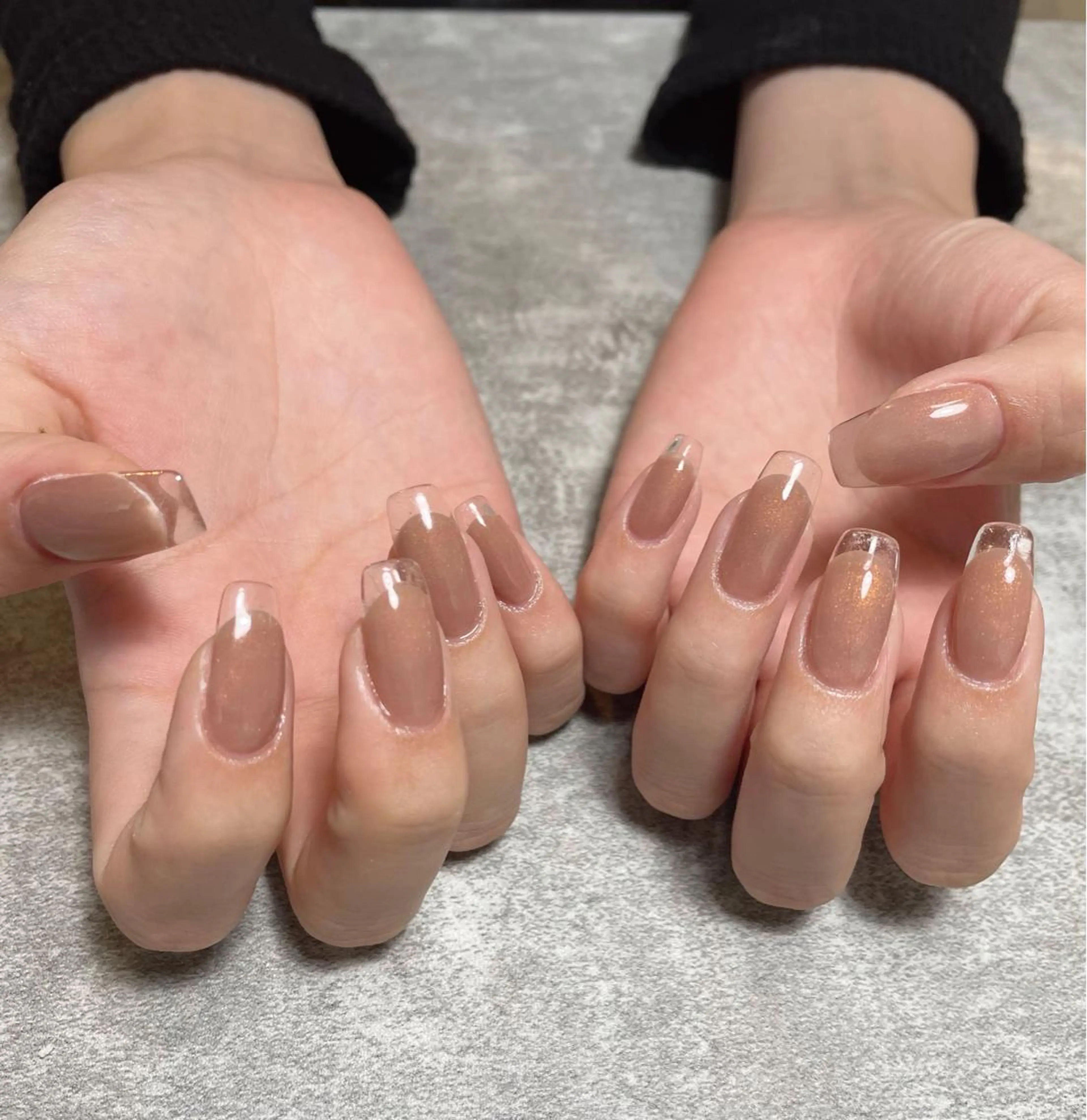 ネイル クリアネイル フレンチネイル ハンドネイル ma riのネイルデザイン