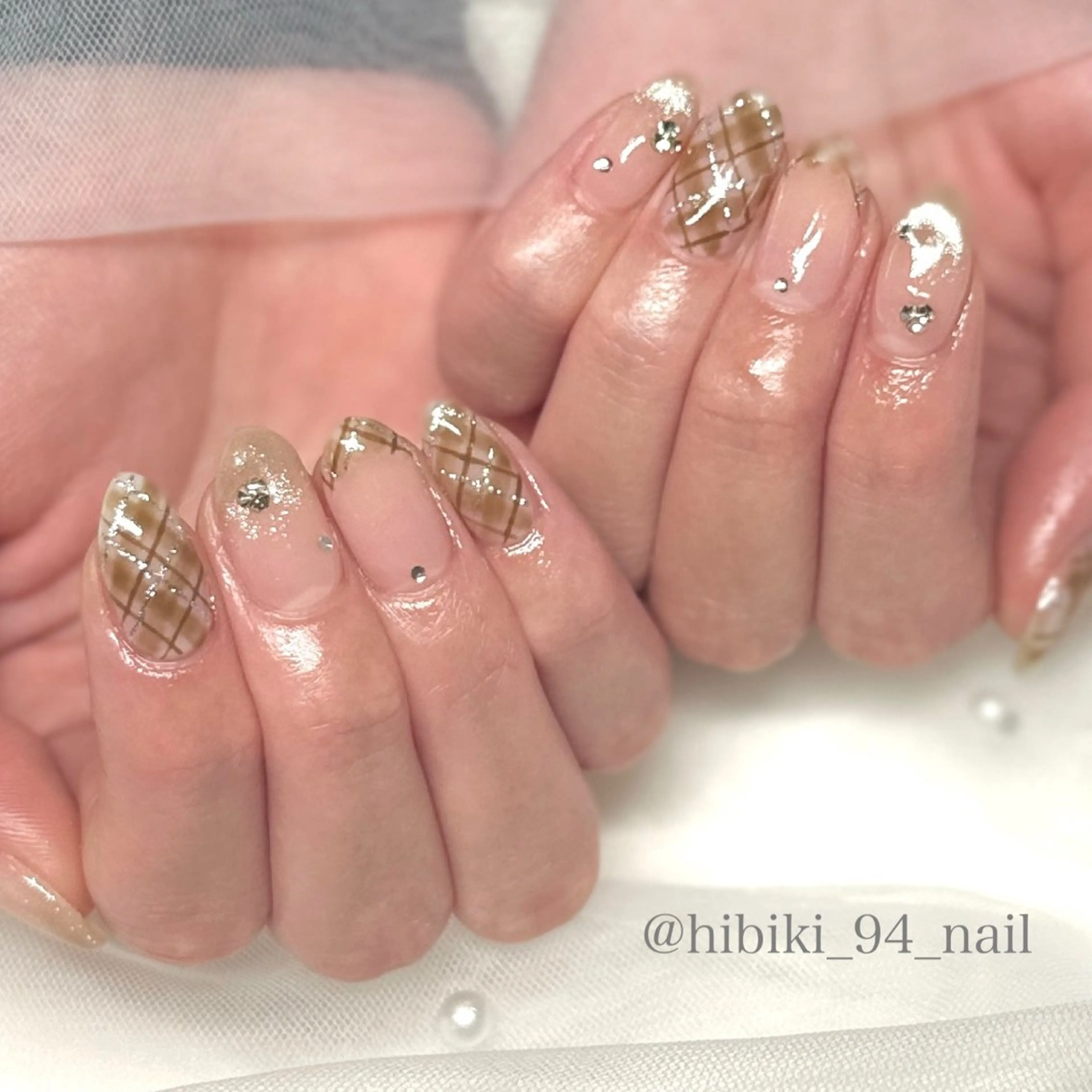 ネイル 長さ出し ガーリー 韓国ネイル スカルプネイル ワンホンネイル ハンドネイル L'oeillet所属・L'oeillet HIBIKIのネイルデザイン