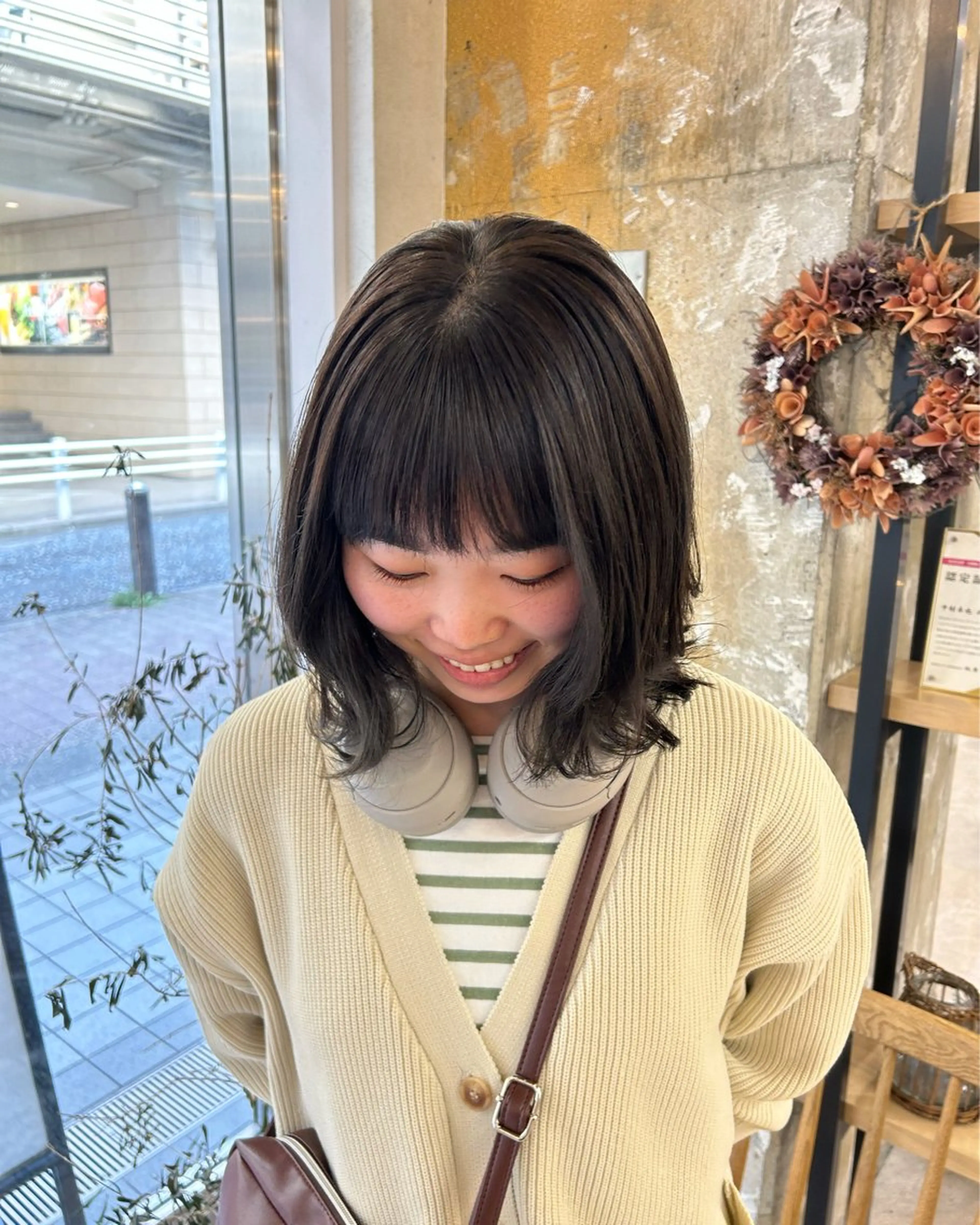 ミディアム rio￤ブラウン￤暗 髪￤縮毛矯正🌙のヘアスタイル