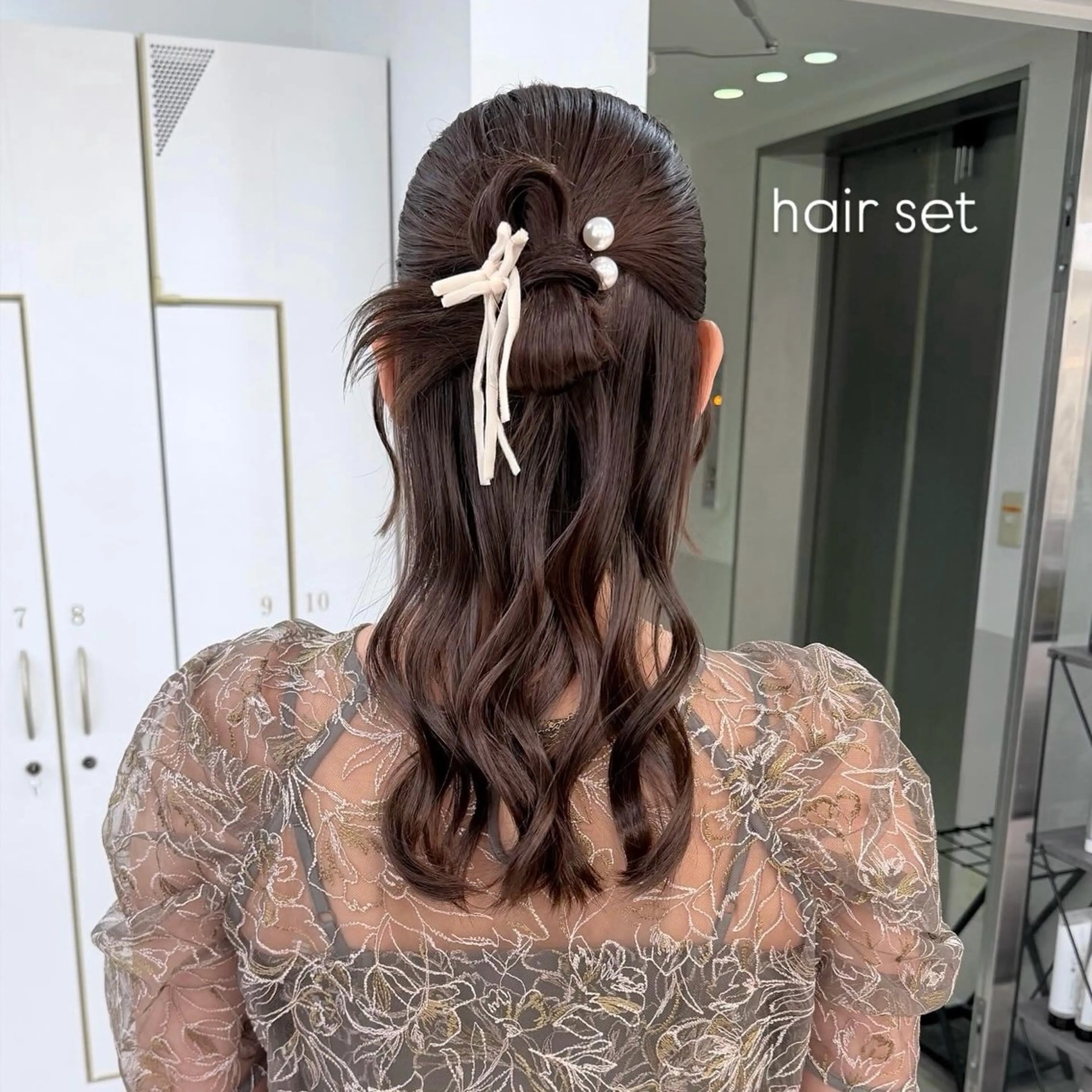 ヘアアレンジ ハーフアップ ヘアセット マミ☁️ヘアセット /お呼ばれヘア/銀座のヘアスタイル