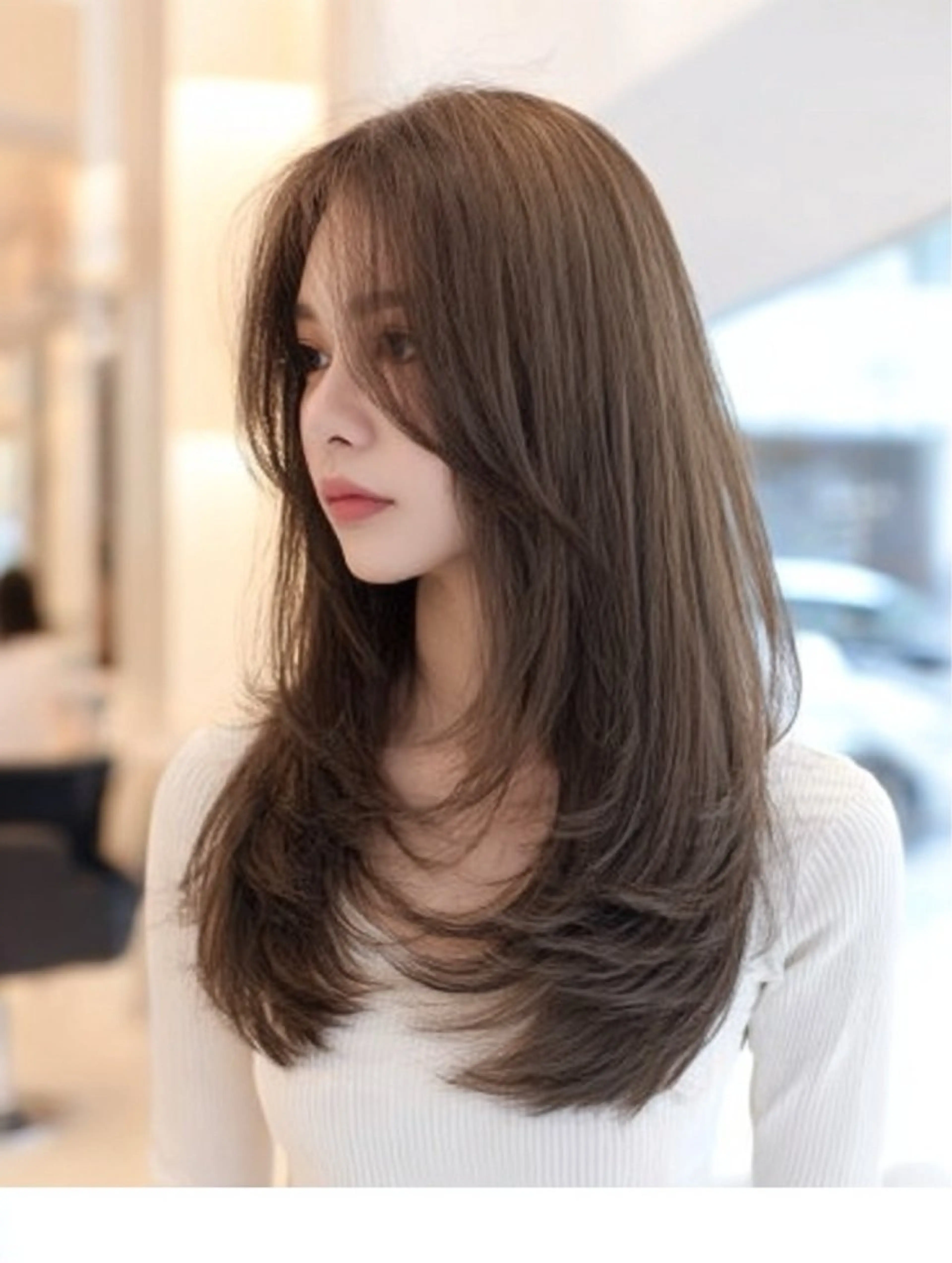 セミロング セミロングパーマ ハイレイヤー 髪質改善 韓国風ヘア レイヤーカット カット ヘアカラー 縮毛矯正 トリートメント ✨毛髪診断で絶対綺麗 ✨美髪艶髪専門✨高浪のヘアスタイル