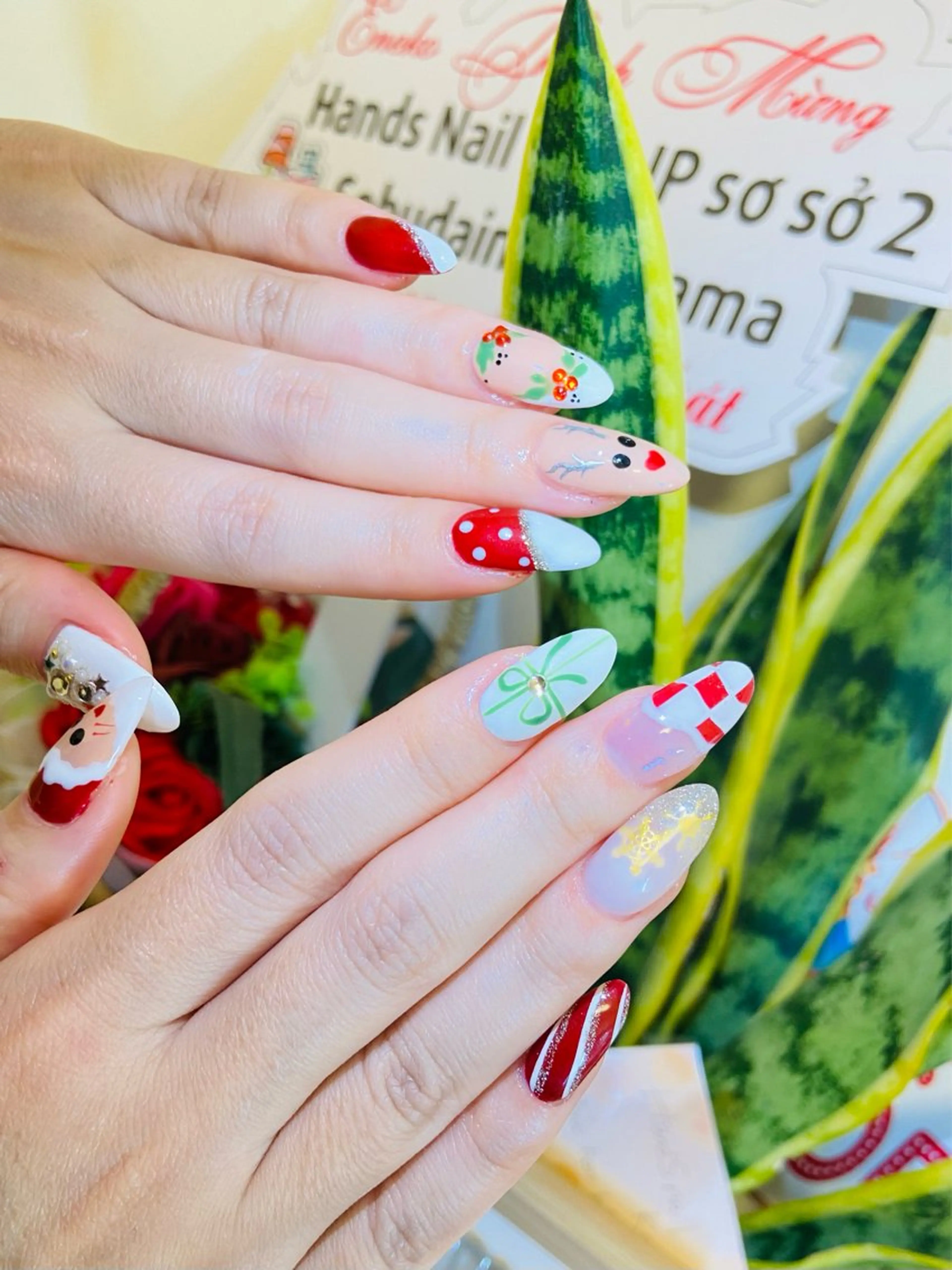 ネイル 冬ネイル クリスマス HandSnail自宅サロン所属・HandSnail 座間自宅ネイルサロンのネイルデザイン