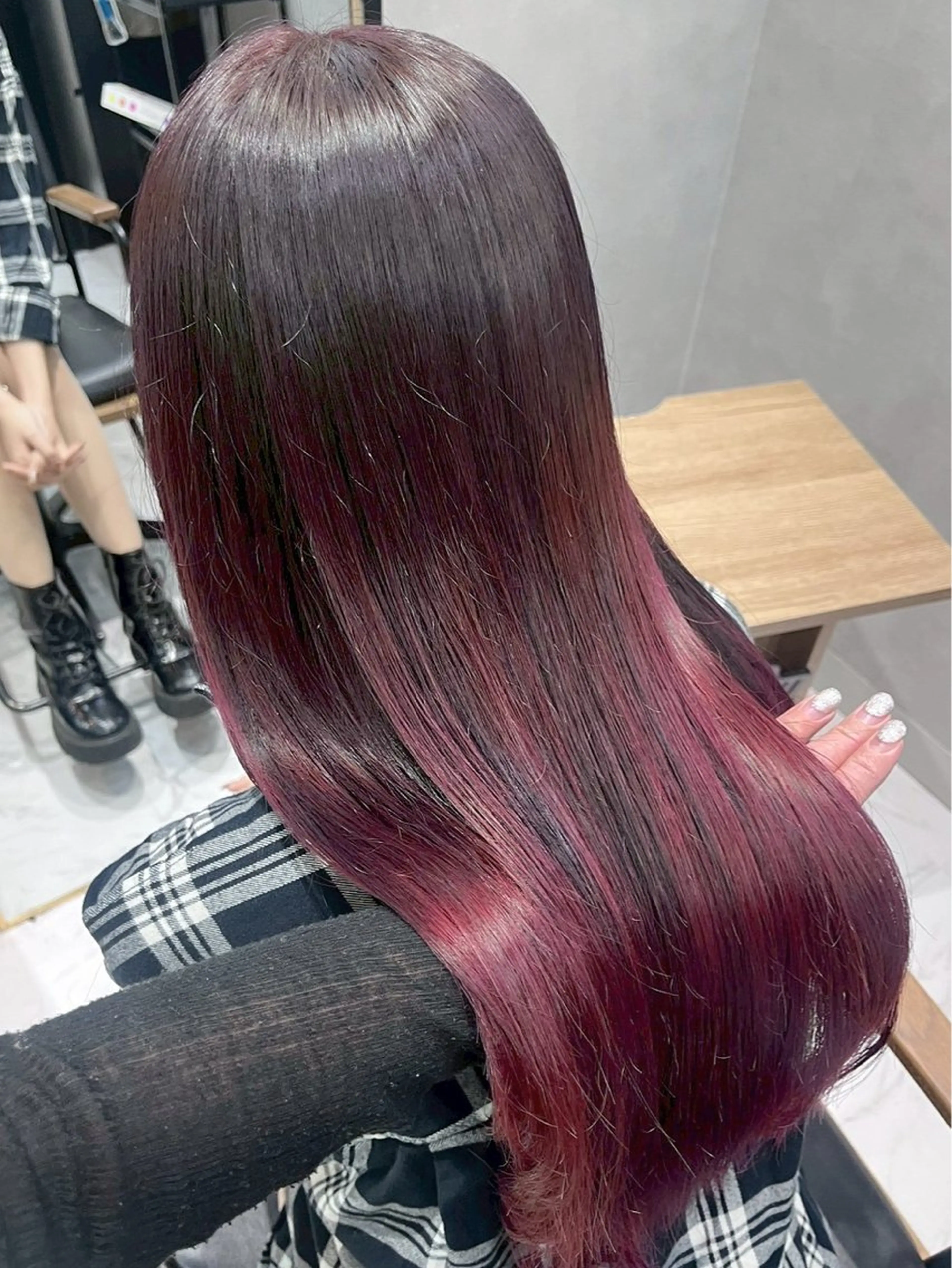 ロング カラー カット ヘアカラー トリートメント ハイトーン/韓国風/ 艶髪/吉祥寺のヘアスタイル