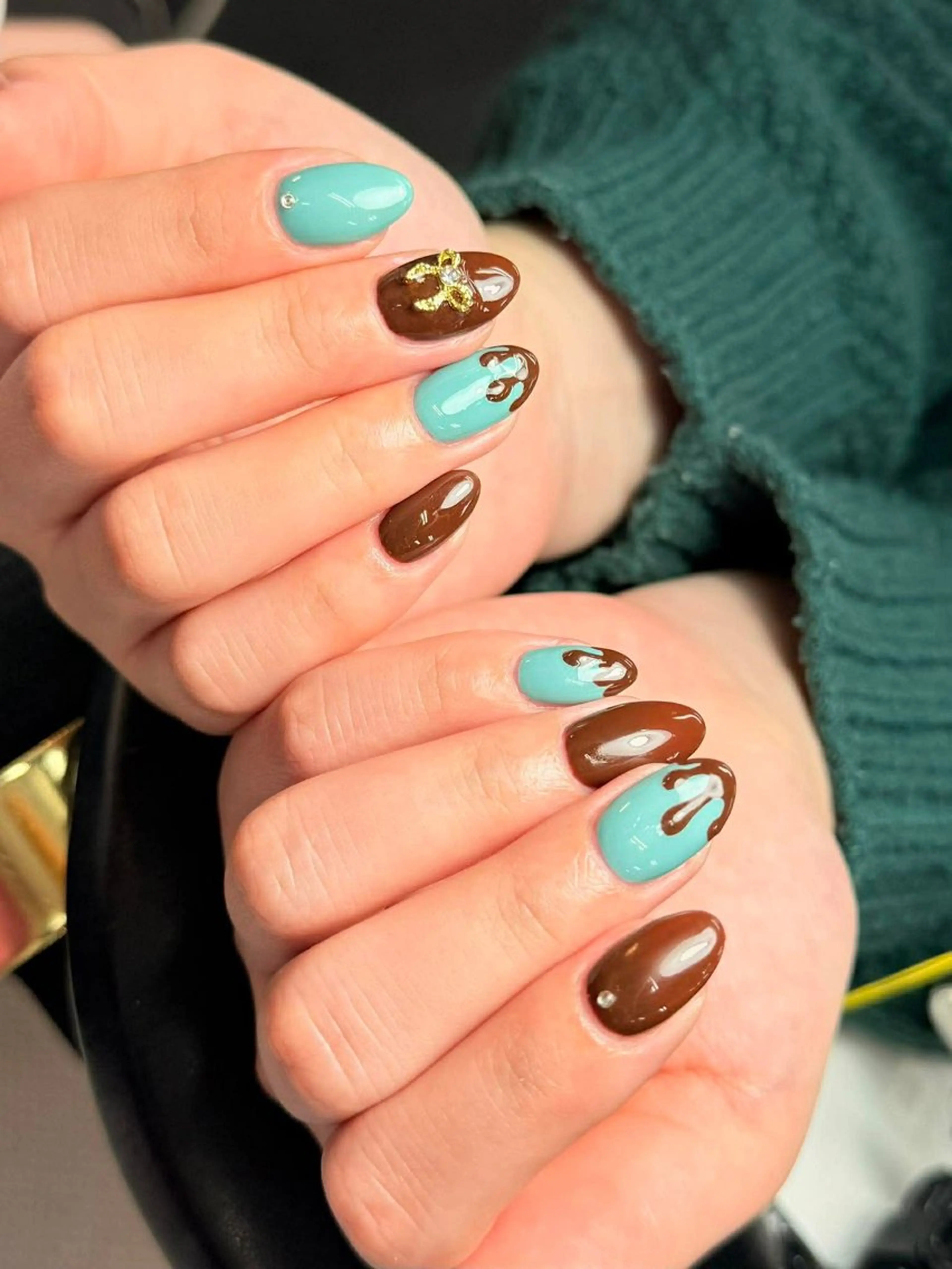 ネイル 韓国ネイル 持ち込み ニュアンスネイル ネイルチップ 冬ネイル RINN ANA.CHUOのネイルデザイン