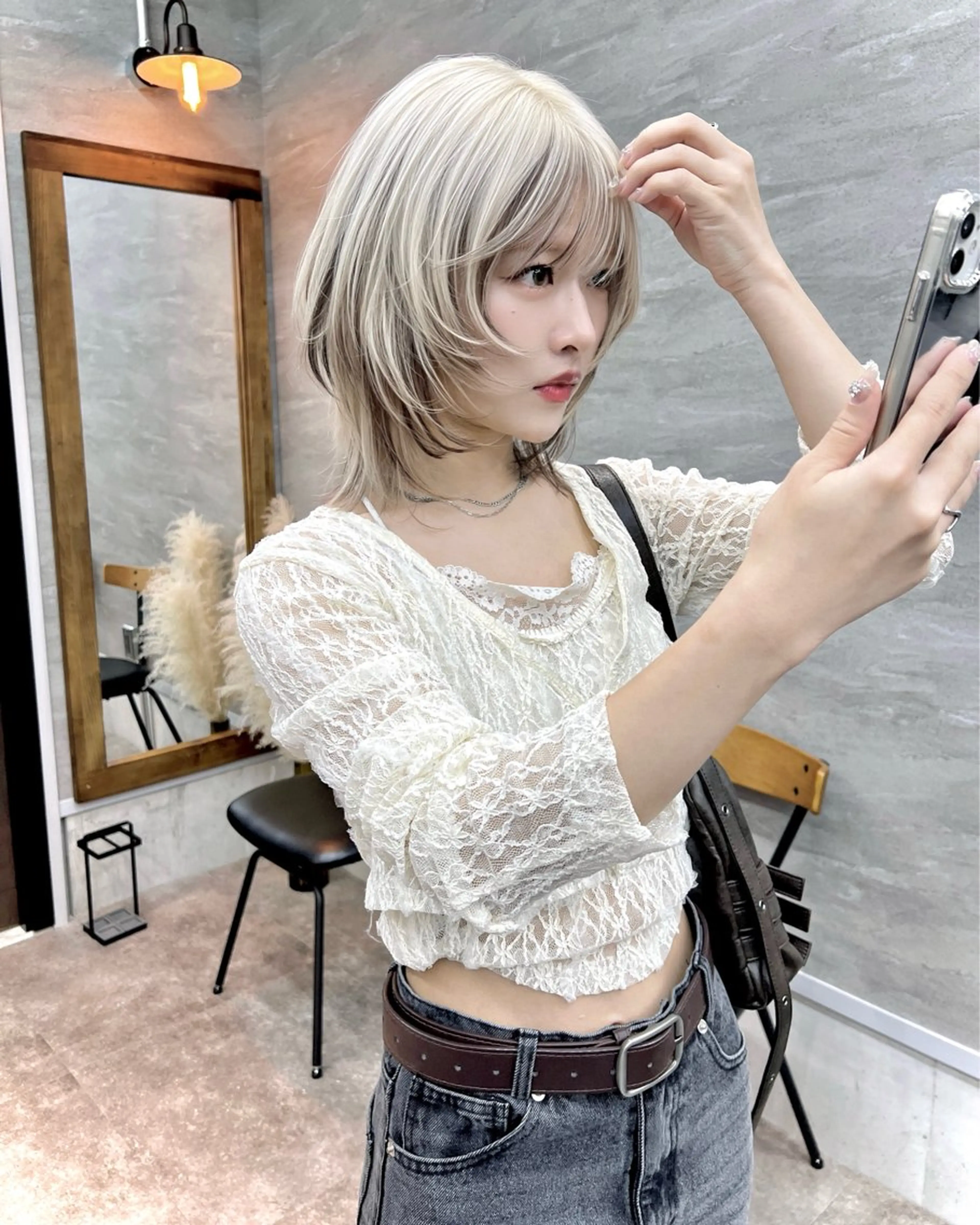 ショート ボブレイヤー ボブ レイヤーカット カット ヘアカラー トリートメント 🌈ハイトーン/ボブ 長江理志🌈のヘアスタイル