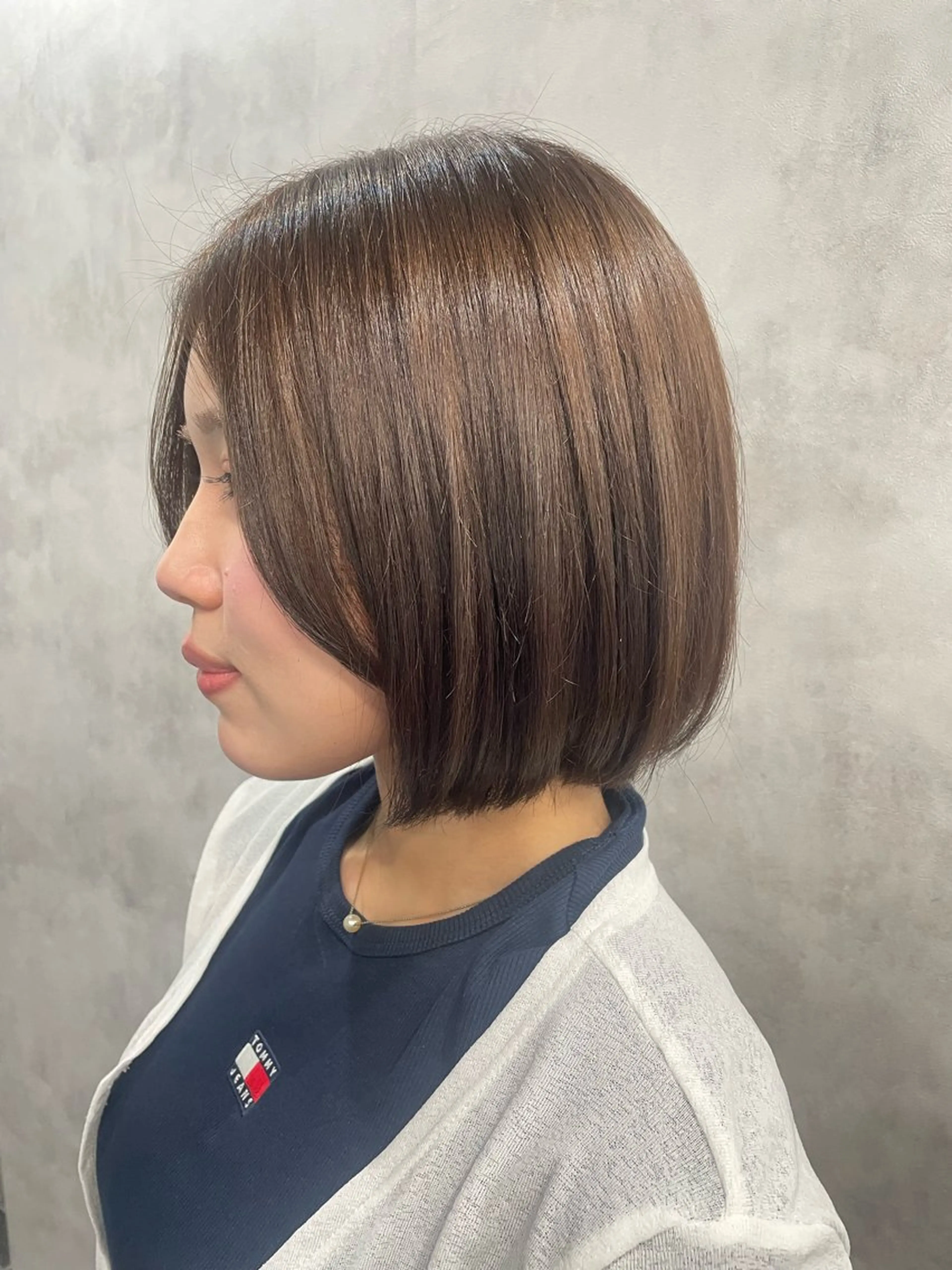 ミディアム カット ヘアカラー _i  hair&eye所属・春名 典瑚のヘアスタイル