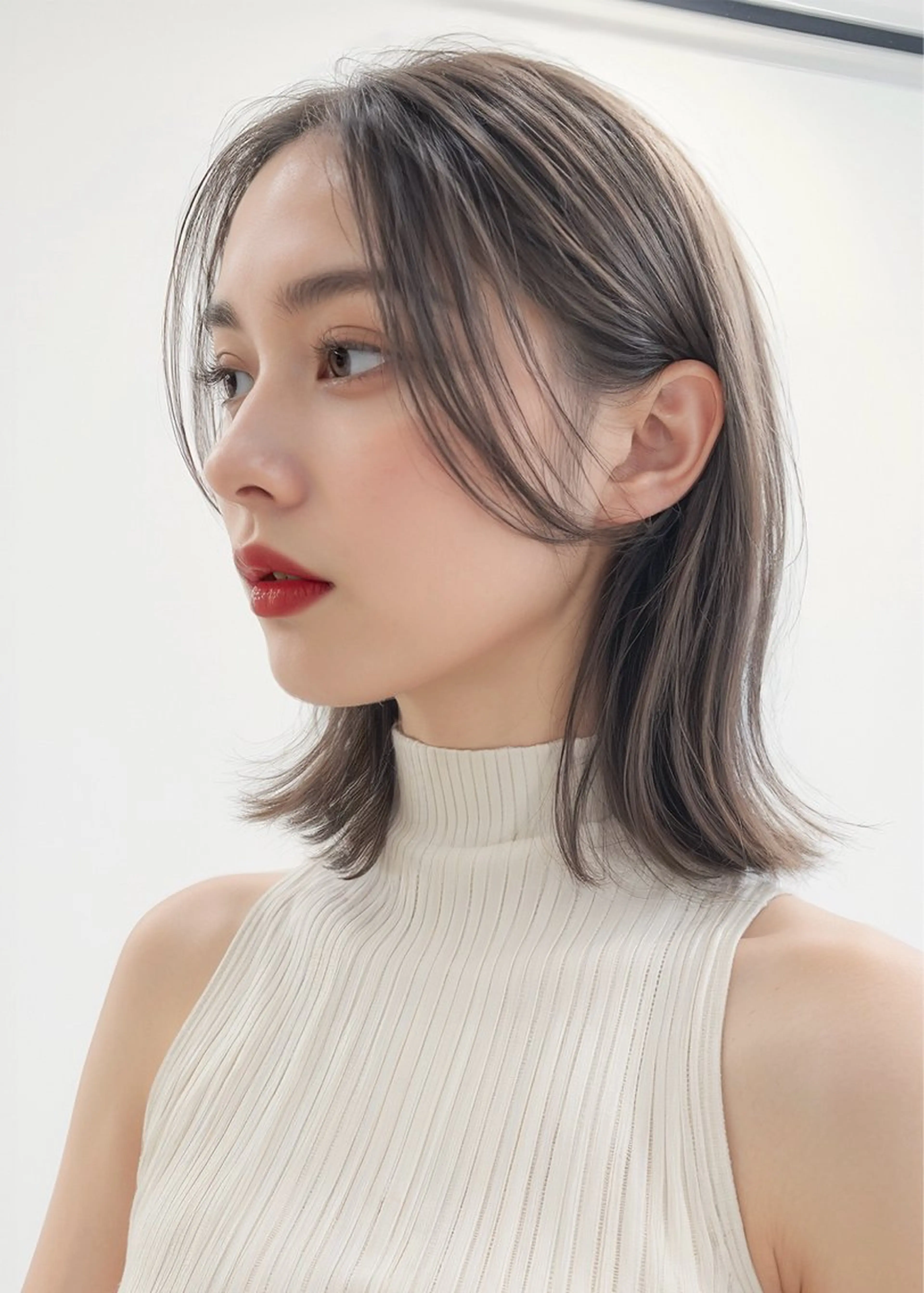 ミディアム blend渋谷 はなのヘアスタイル