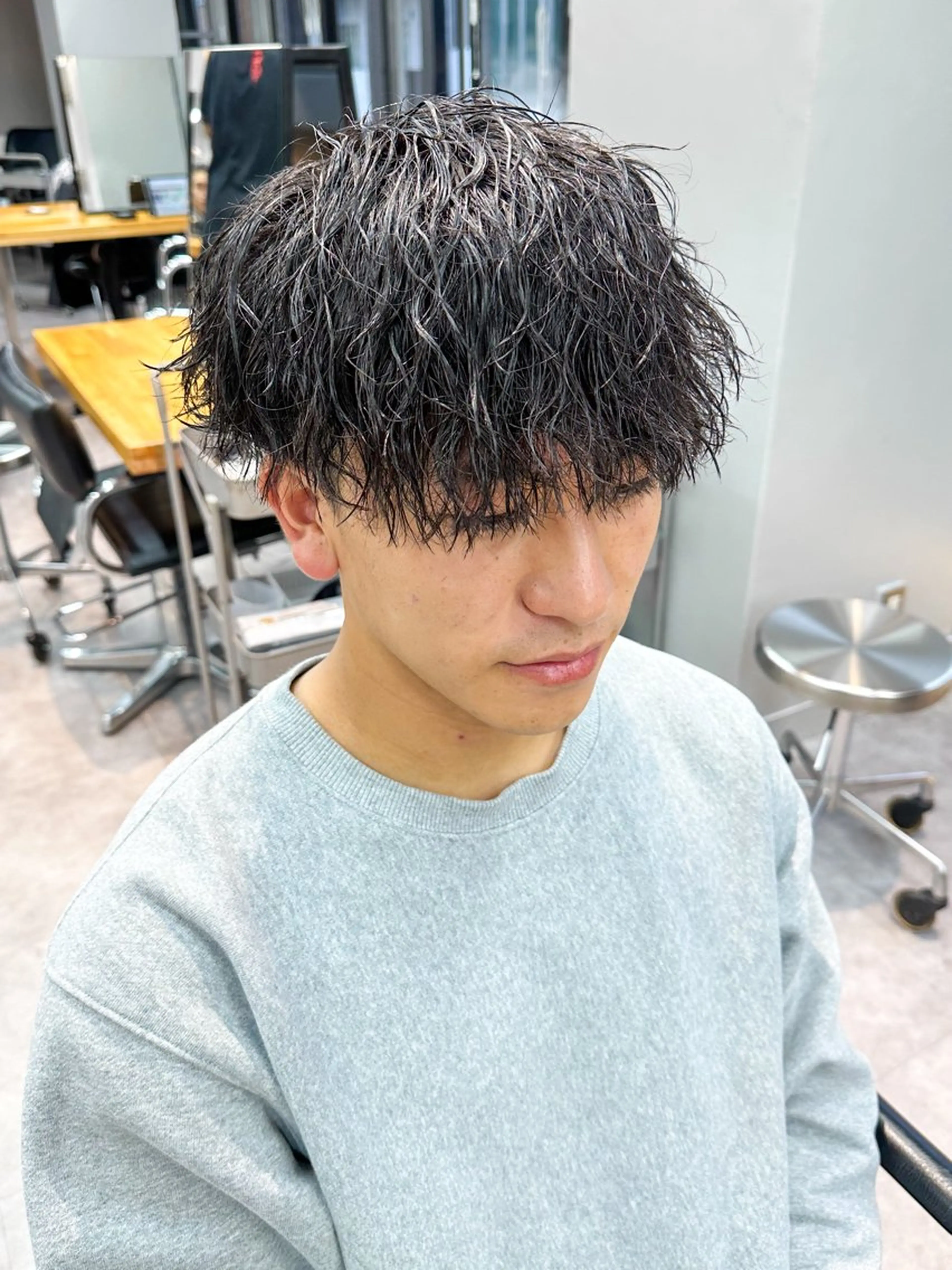 ショート パーマ メンズ カット パーマ warme所属・メンズパーマ メンズ特化ryoのヘアスタイル