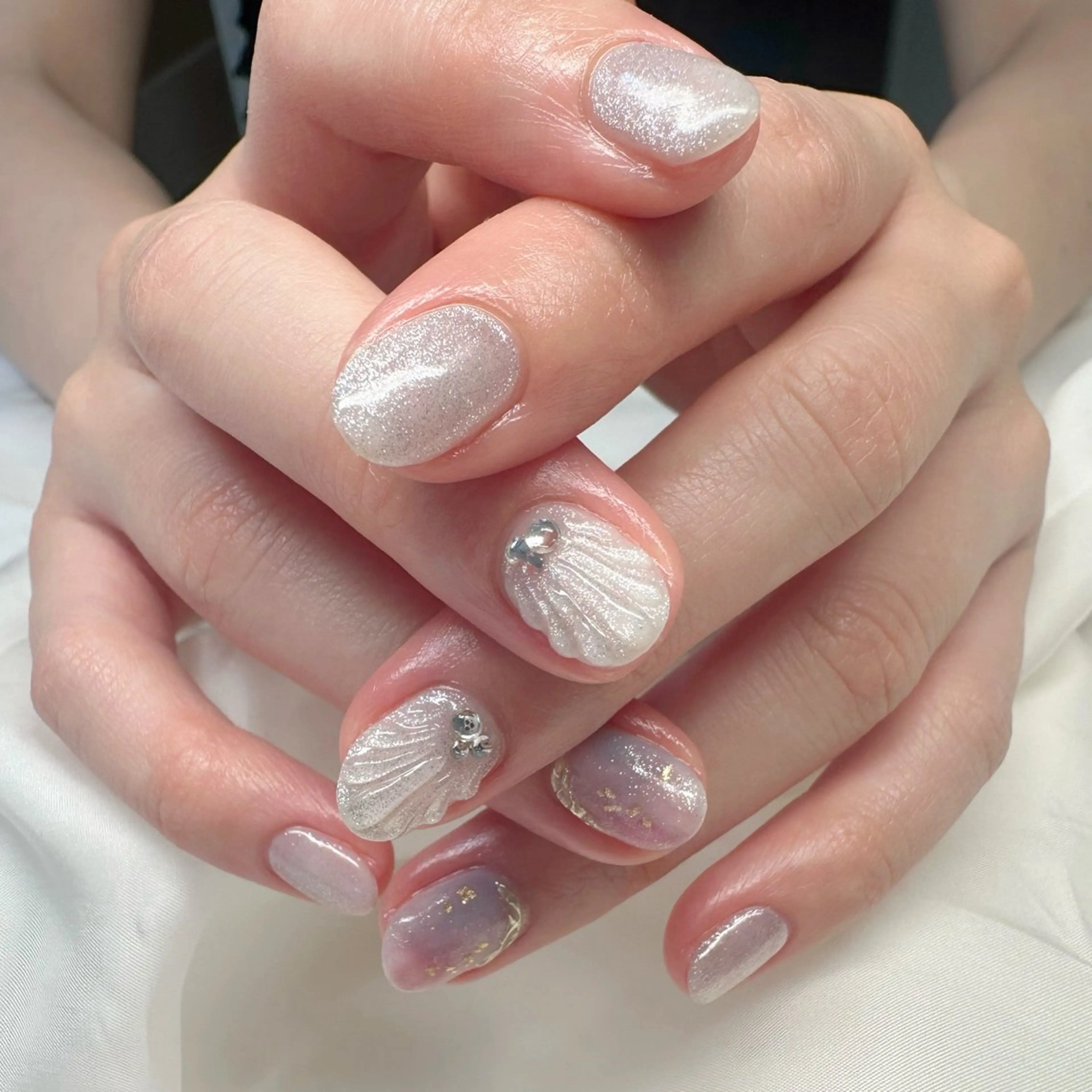 ネイル アートネイル クリアネイル 氷ネイル・うるうるネイル キラキラネイル 韓国ネイル 🪞KAPE NAIL 🪞のネイルデザイン