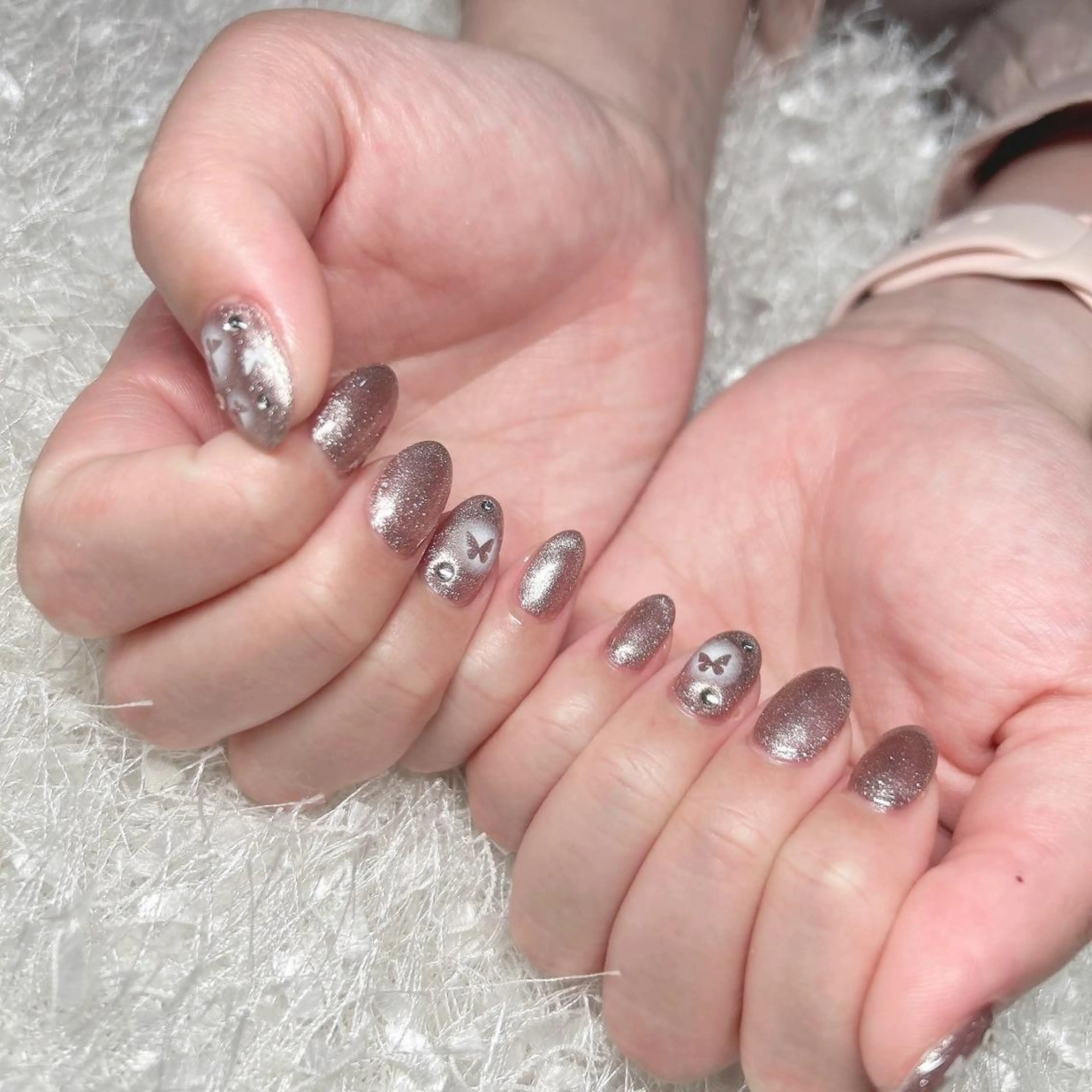 ネイル 長さ出し フレンチネイル ジェルネイル グラデーション 韓国ネイル ハンドネイル Nail&eye Belire 新宿のネイルデザイン