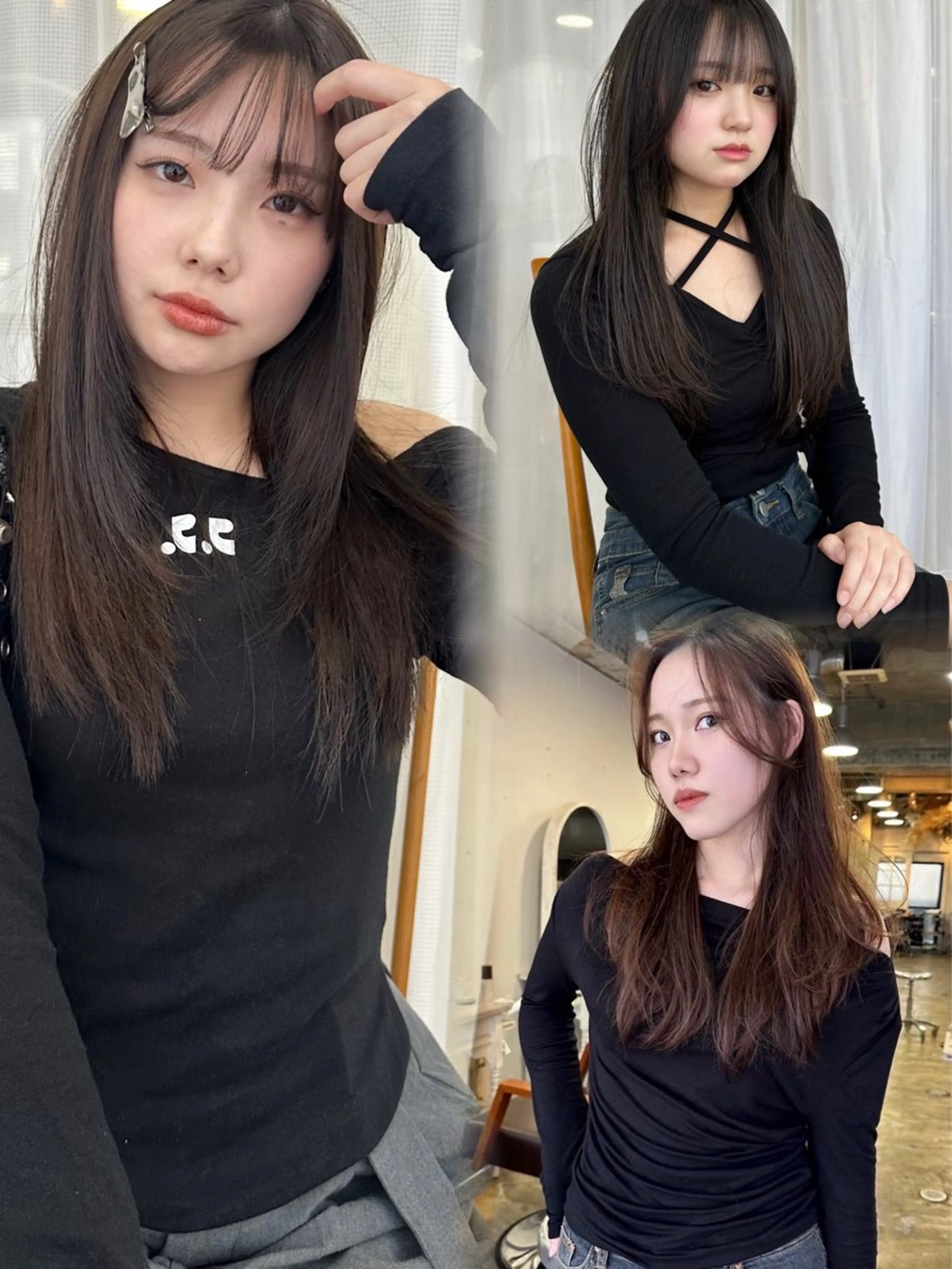 ロング カラー ヘアアレンジ カット ヘアカラー トリートメント ヘアセット 🫧🇰🇷韓国ヘア レイヤー🐺Yutaのヘアスタイル