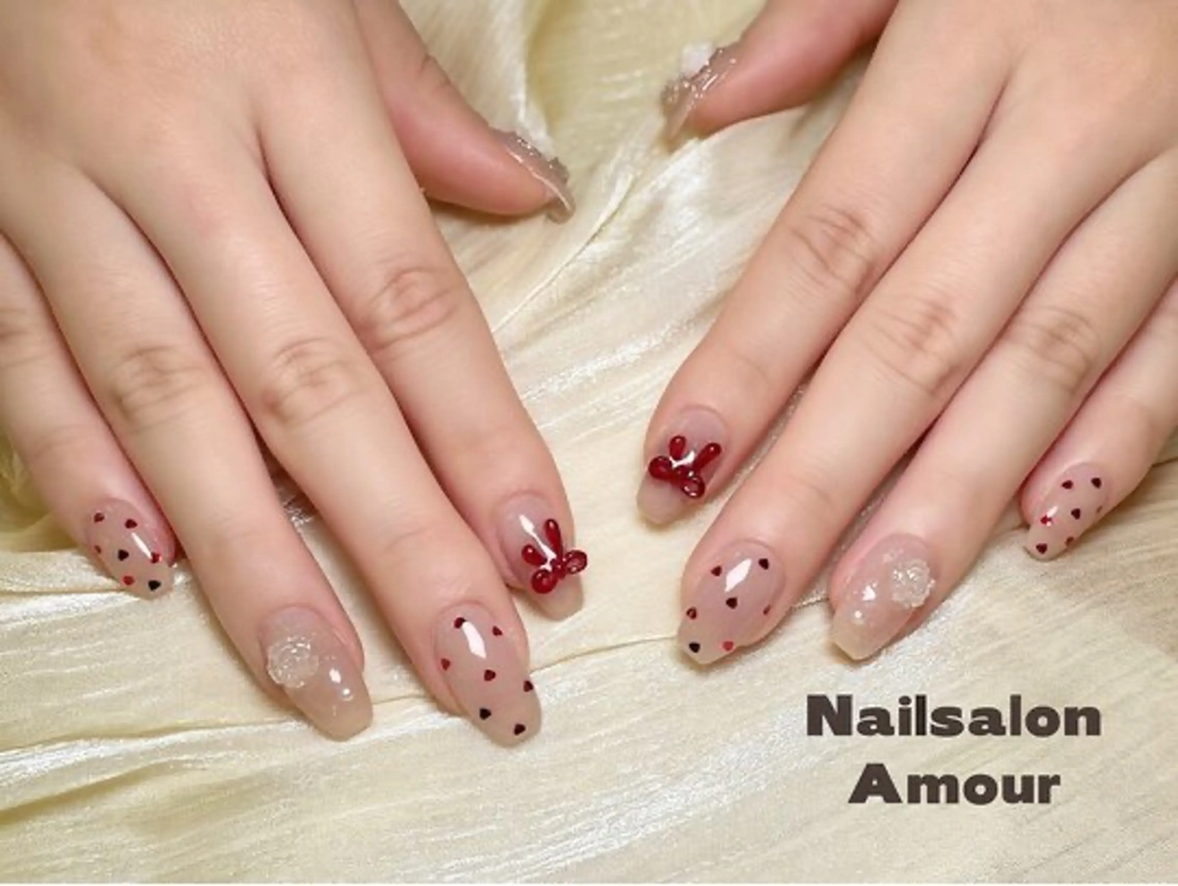 ネイル リボン Amour所属・パラジェル登録店 アイラッシュ＆ネイルのネイルデザイン
