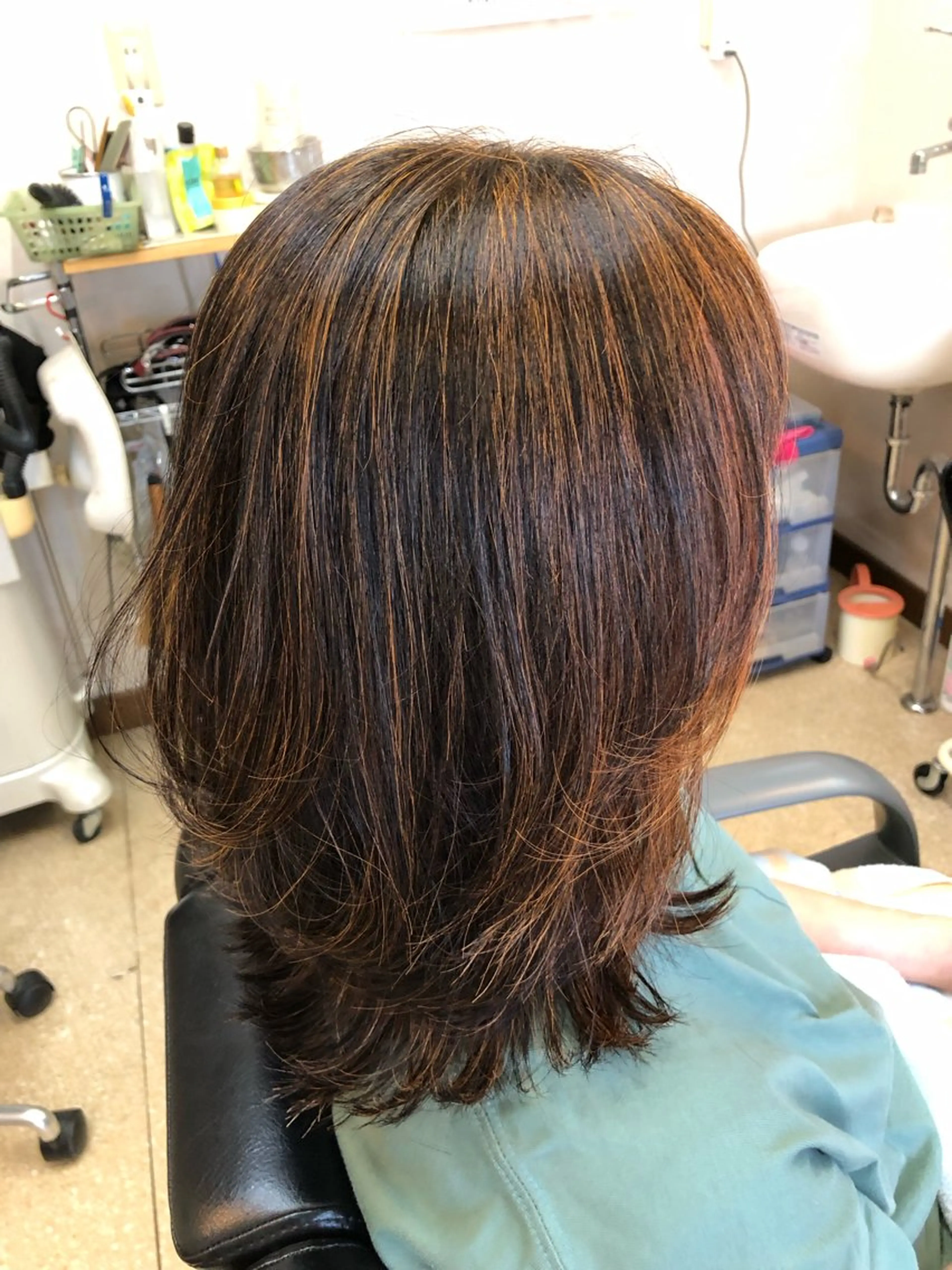 カラー ヘナカラー オレンジ ヘアサロン モカ所属・石塚 浩のヘアスタイル