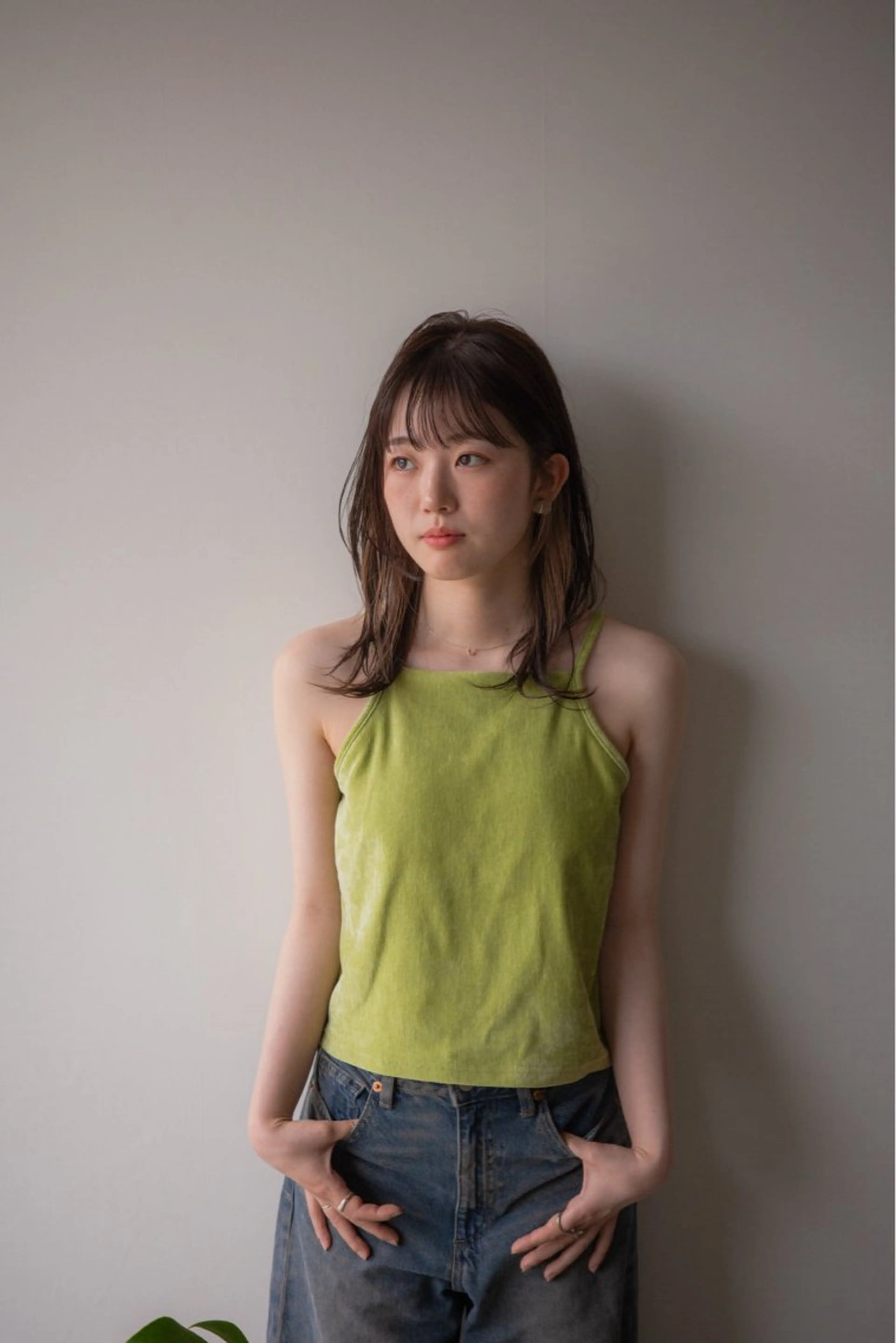 ミディアム カラー ベージュカラー plus HAIR いずみのヘアスタイル