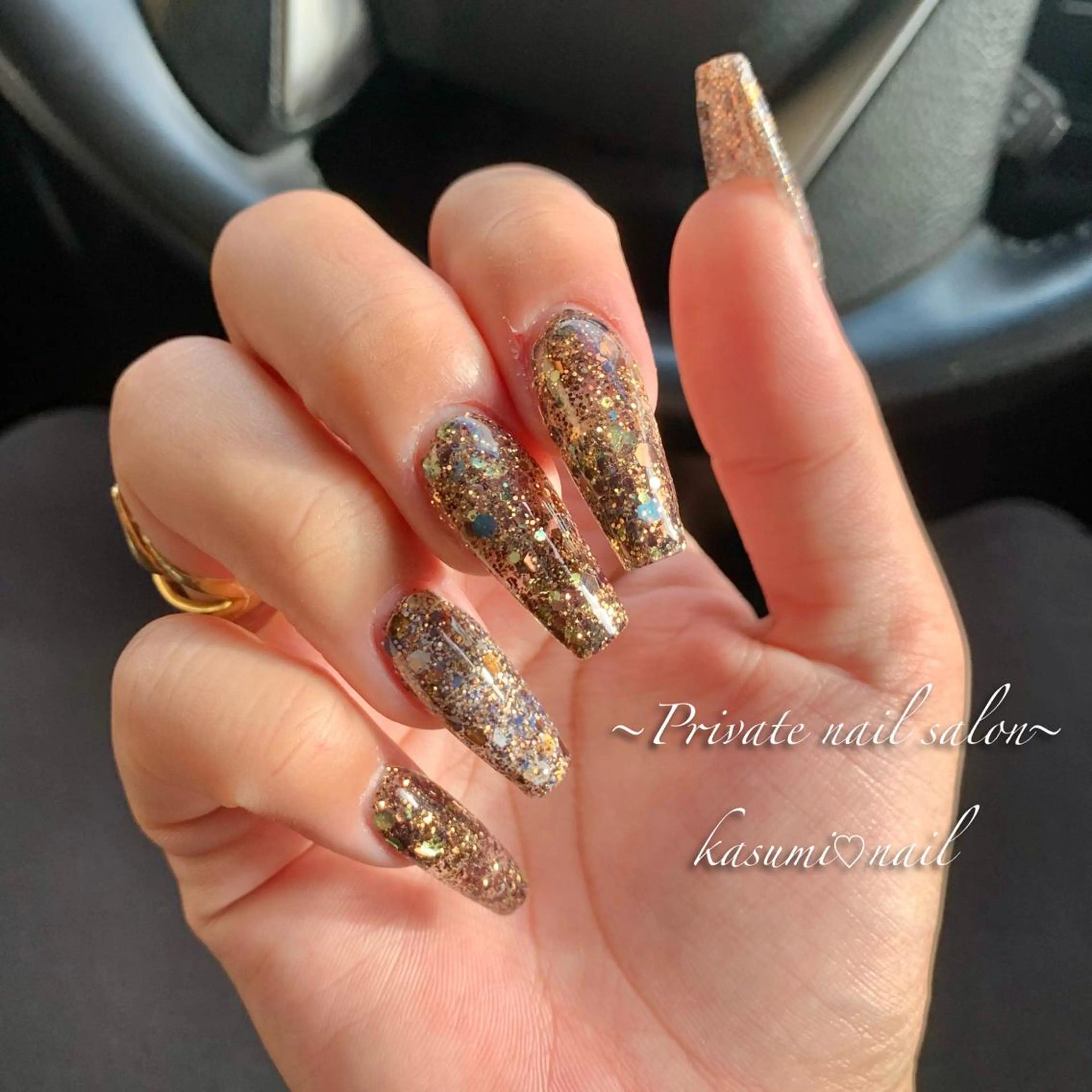 ネイル アートネイル ラメ(グリッター) マグネットネイル ミラーネイル 持ち込み KASUMI♡ Nailのネイルデザイン