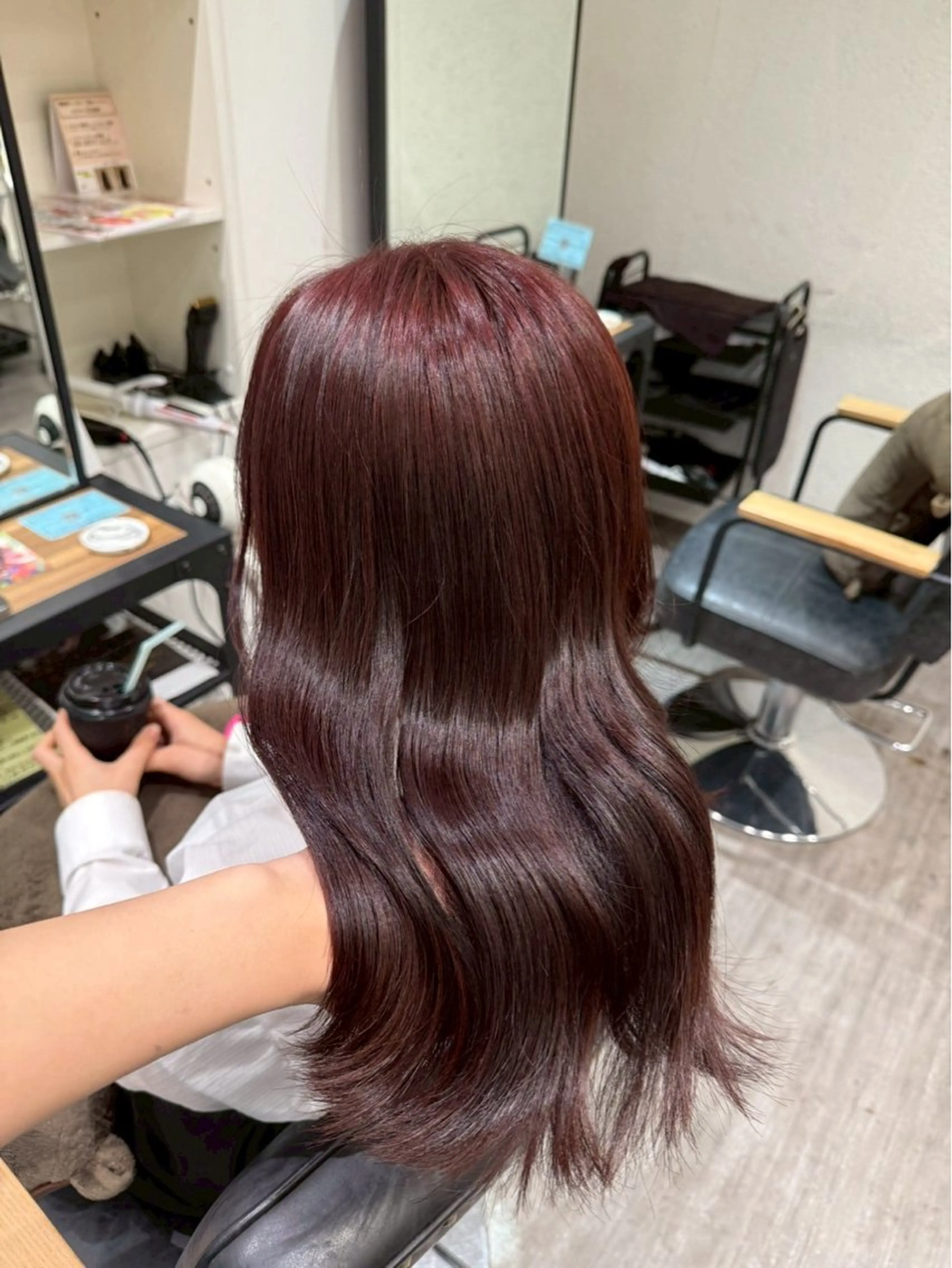 セミロング ピンクブラウン cocotte みづき/艶カラー🫧のヘアスタイル