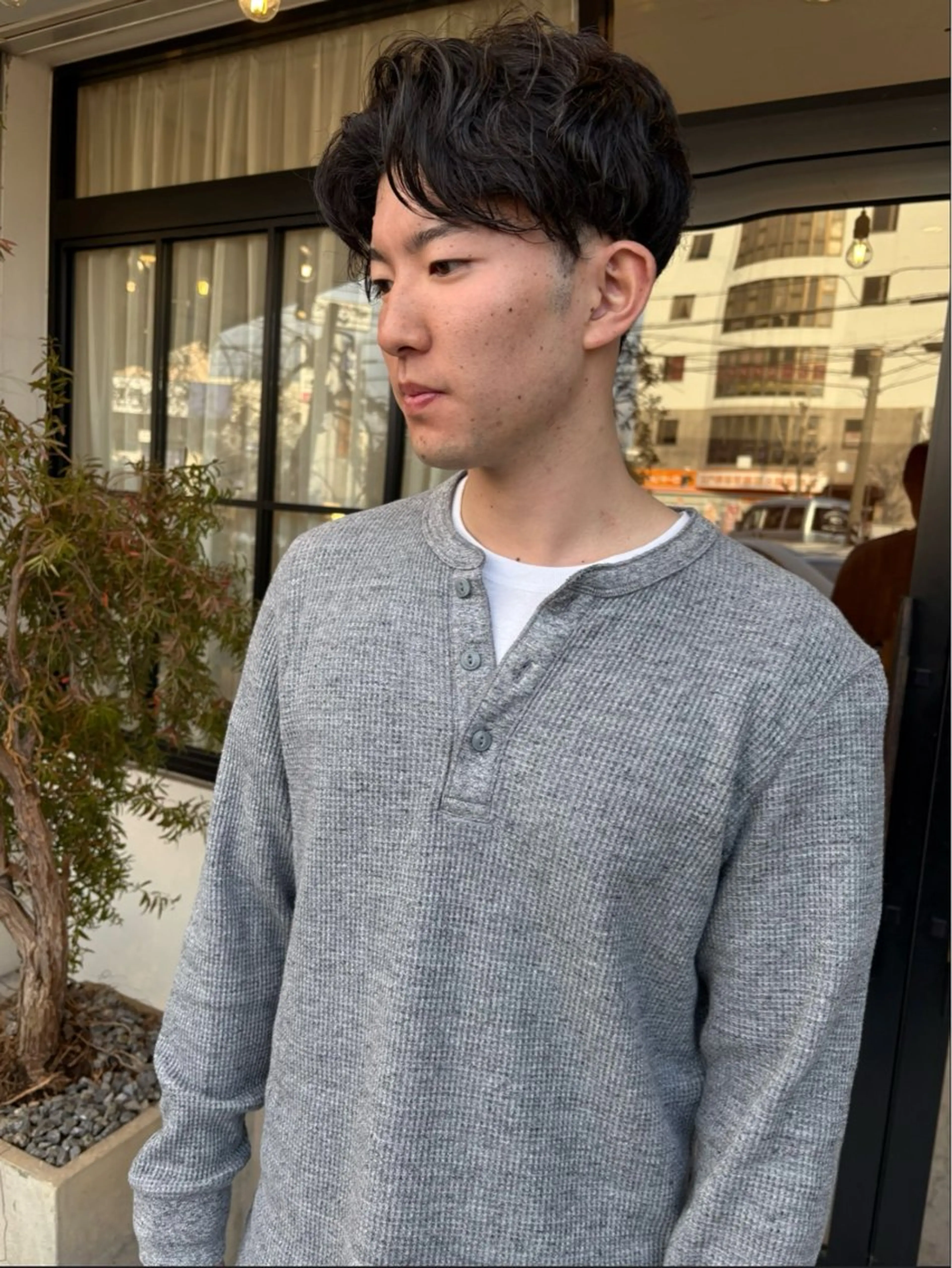 パーマ メンズ カット パーマ 和泉市フルール 古賀　薫のヘアスタイル