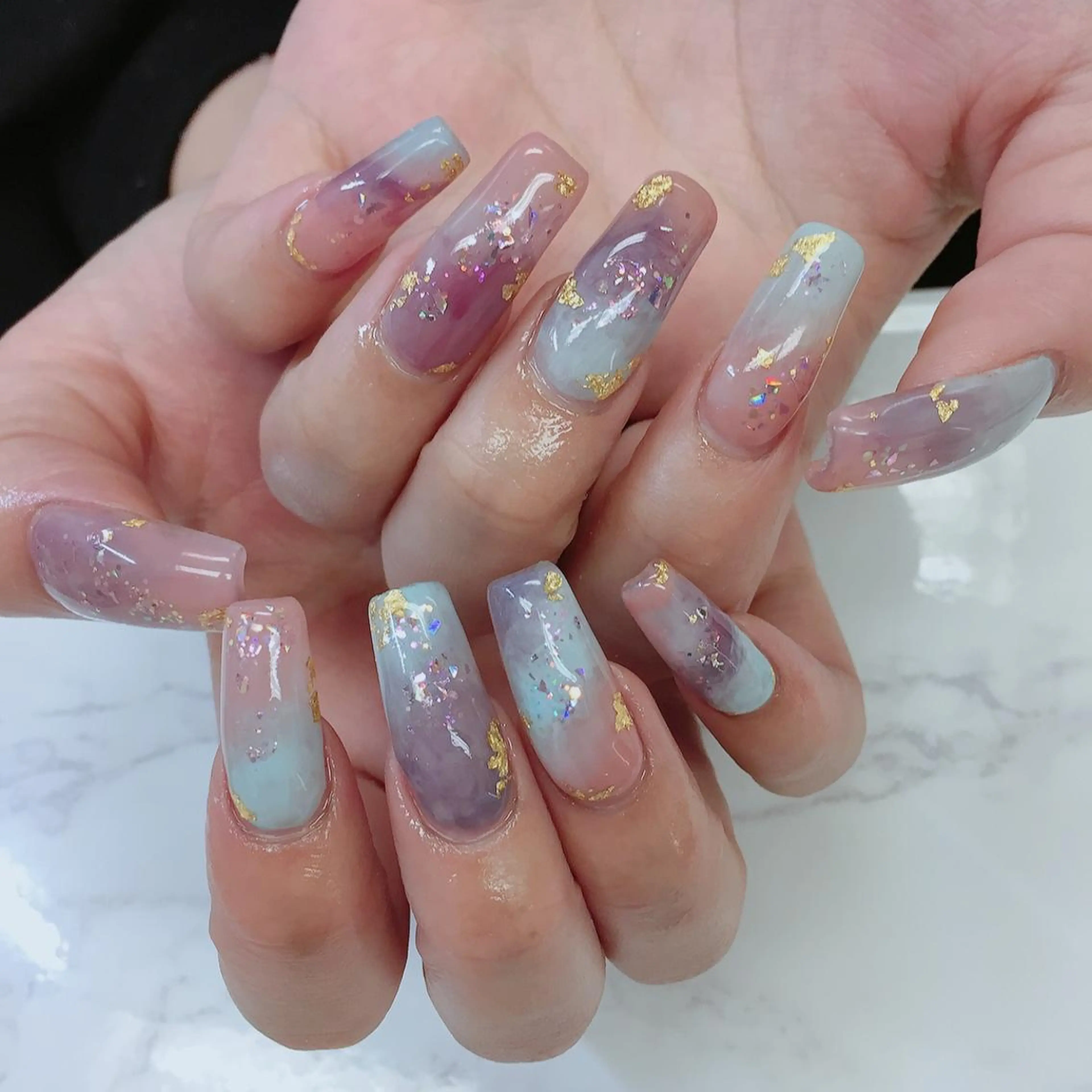 セミロング ハンドネイル JNA認定講師🌸 RIEのネイルデザイン