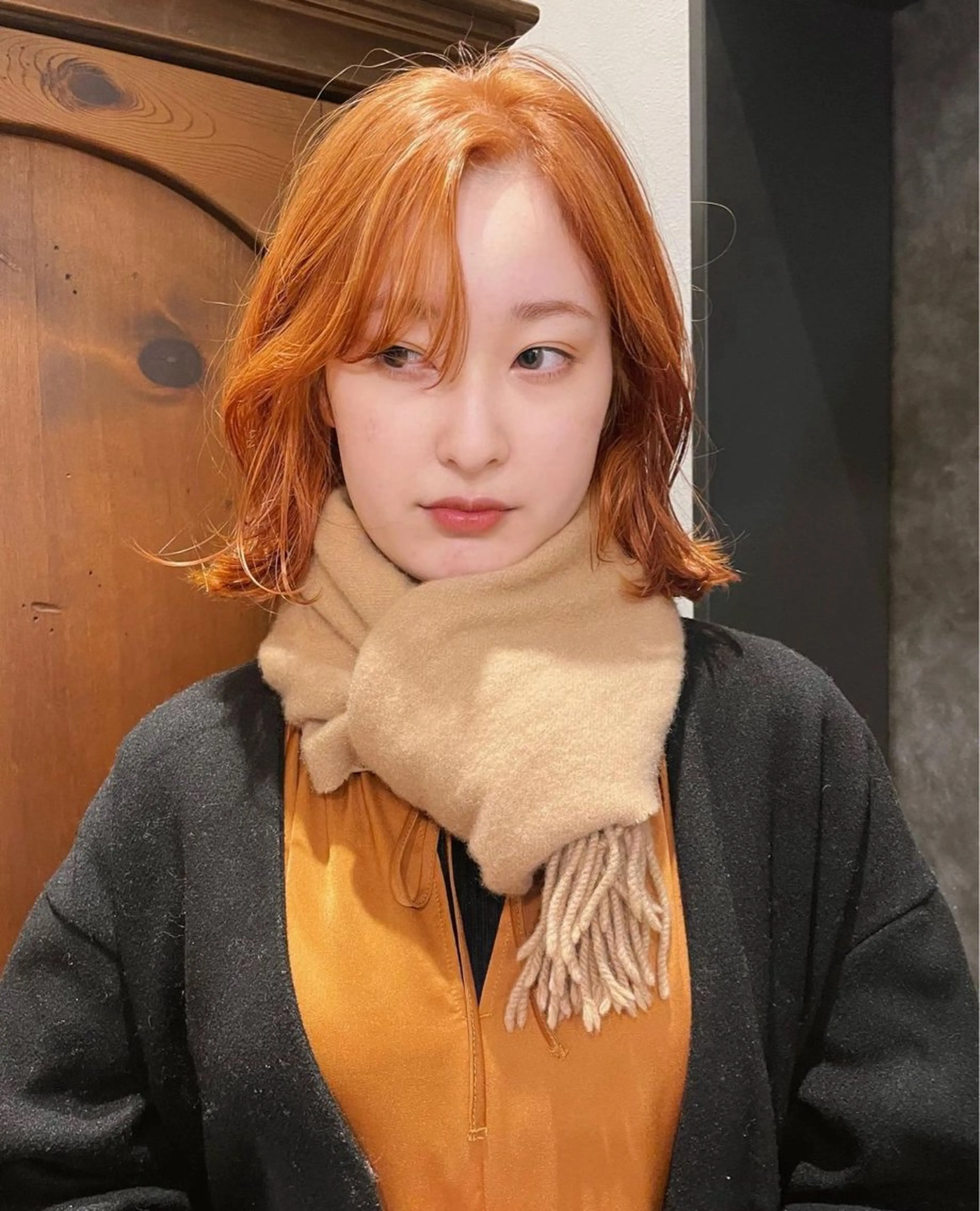 ミディアム カラー ベージュカラー ブリーチ ダブルカラー グレージュ ハイトーンカラー tete nico所属・似合わせ/ヘアカラー nanami🌸のヘアスタイル