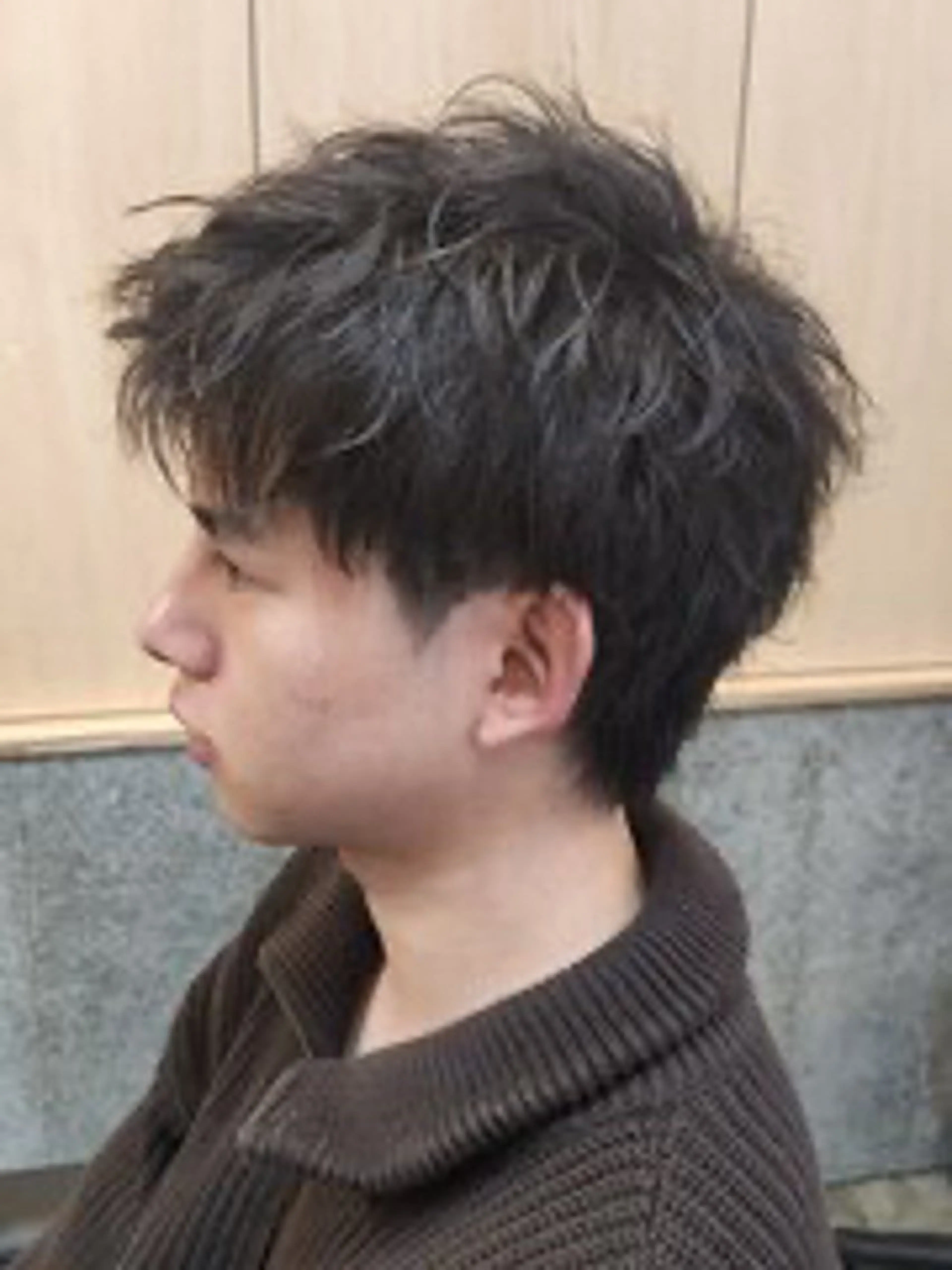 ショート メンズ マッシュ ショートヘア カット パーマ Hwyl by Niau所属・内山 翔太のヘアスタイル