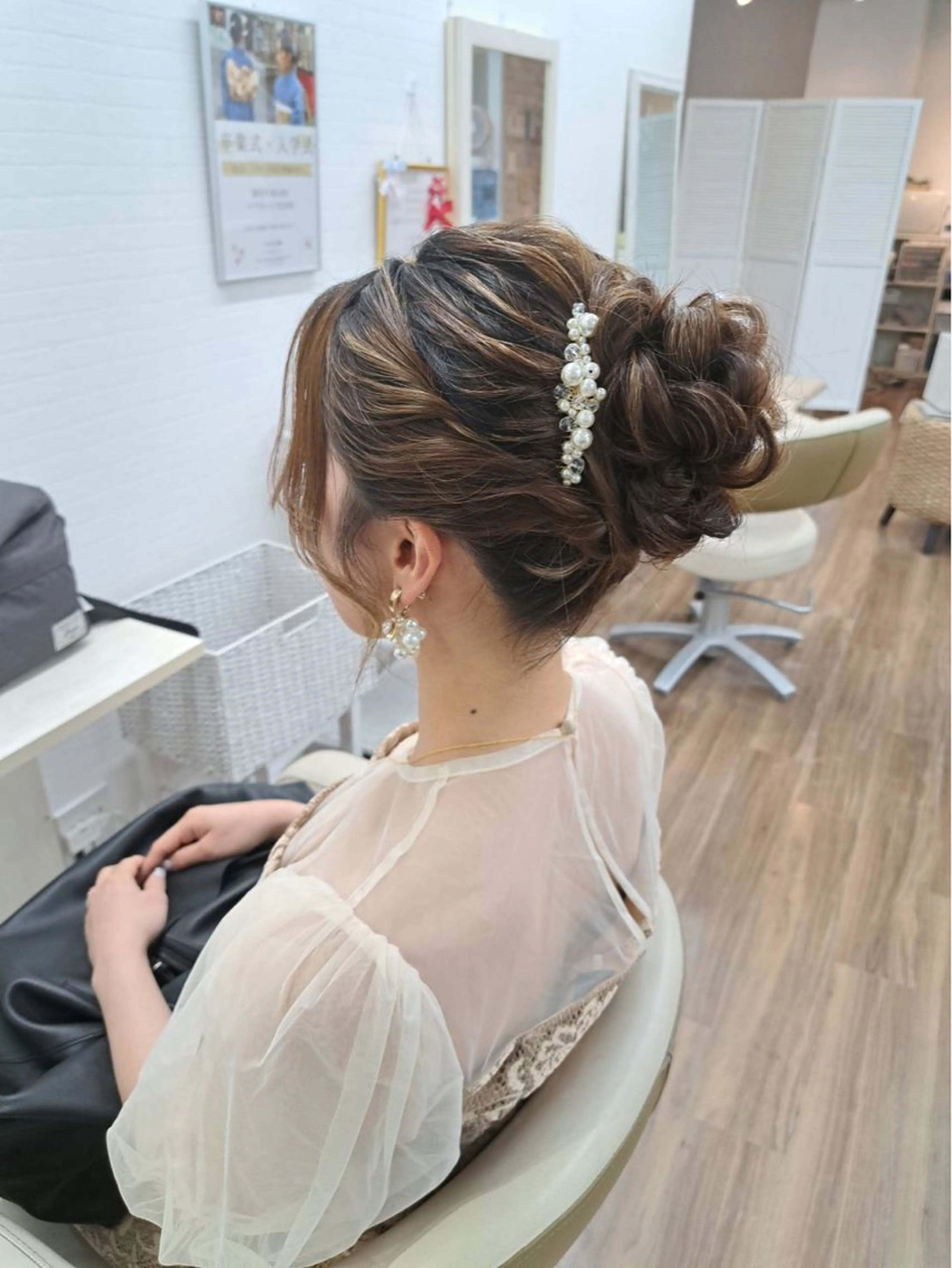 ヘアアレンジ 結婚式・ブライダル ヘアセット GLOSS 心斎橋 山上のヘアスタイル