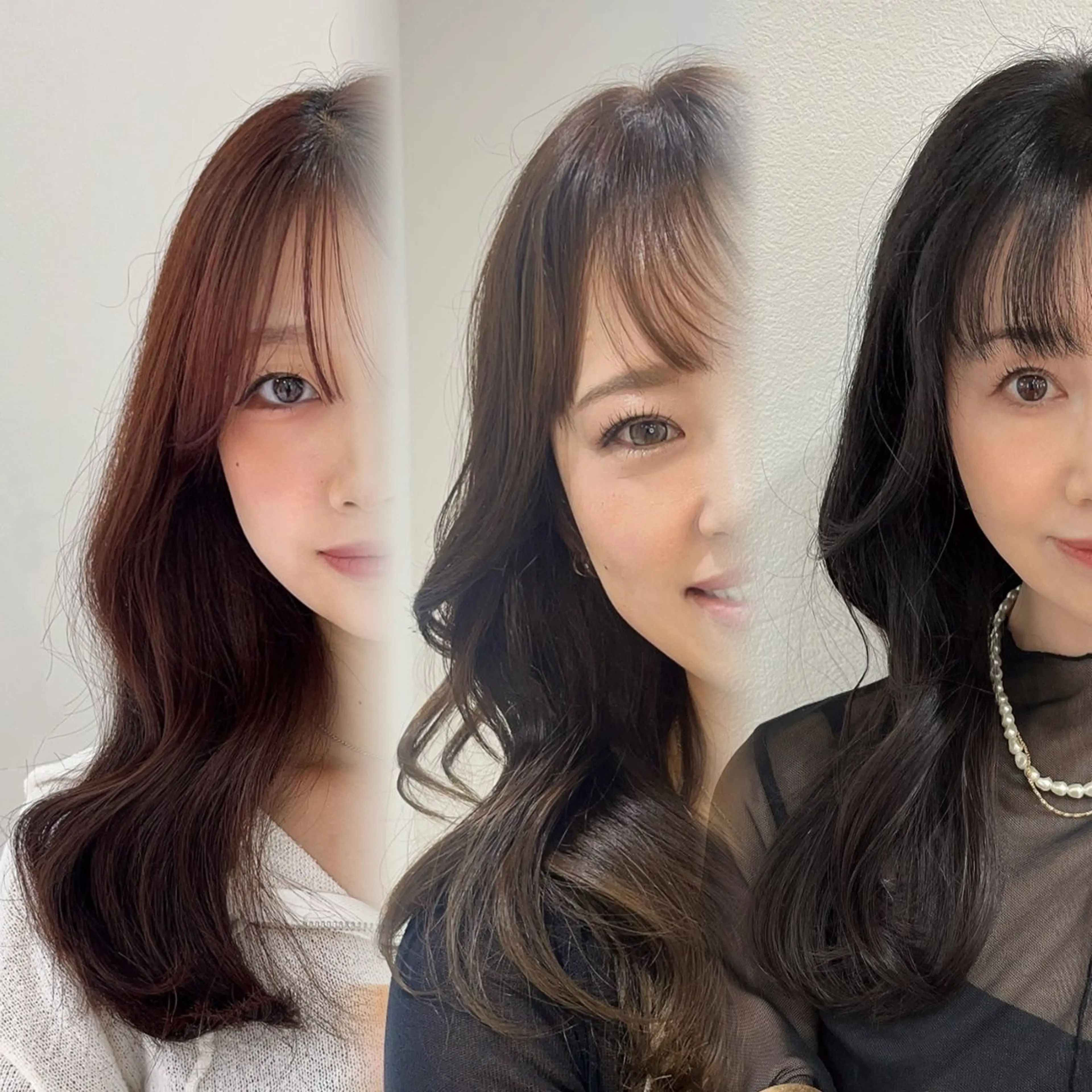 ロング カット ヘアカラー トリートメント MIZUKI🫧ྀི 韓国ヘアAFLOATのヘアスタイル