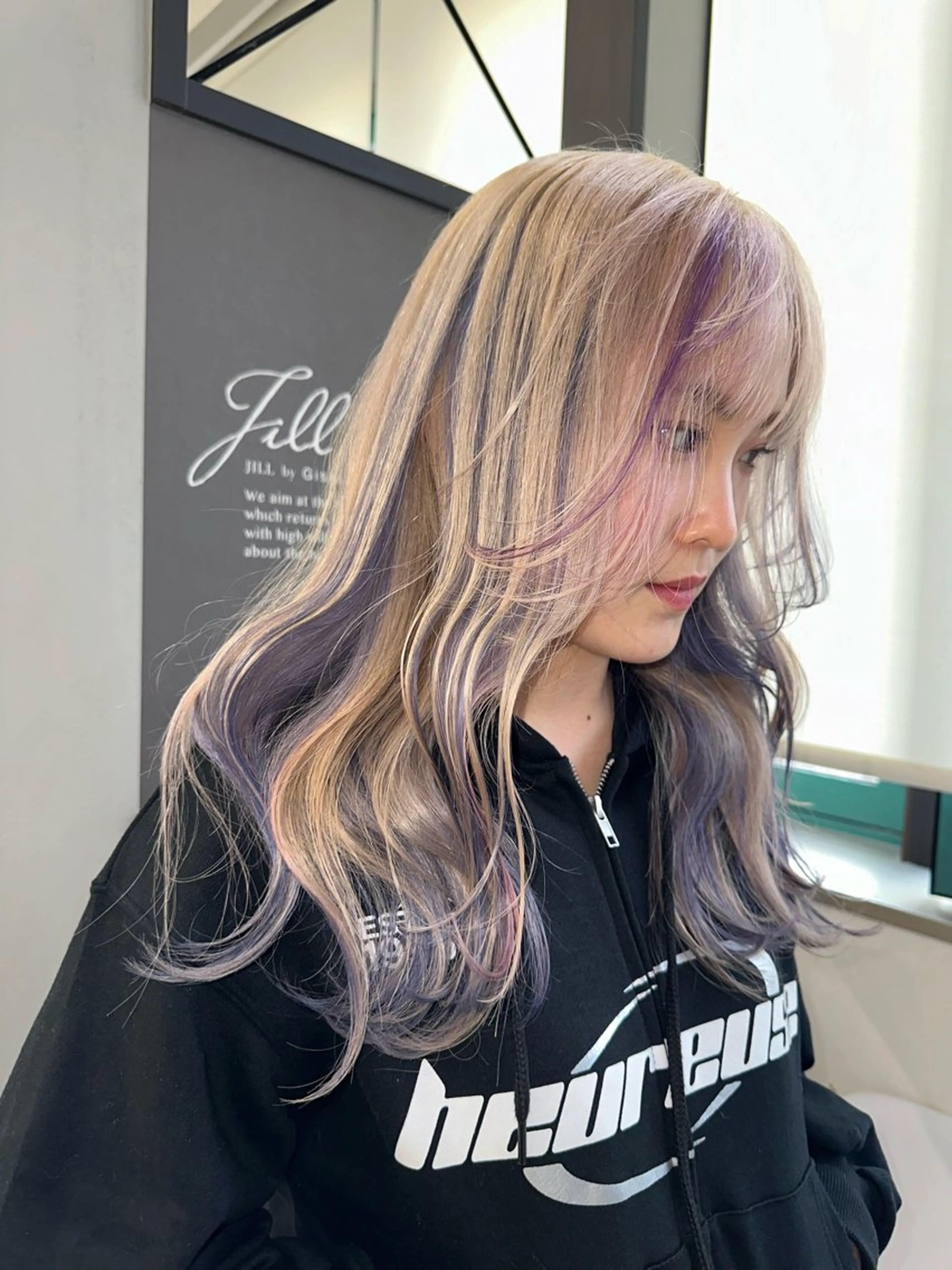 ミディアム カラー ヘアカラー トリートメント jill by gisel＿奥家のヘアスタイル