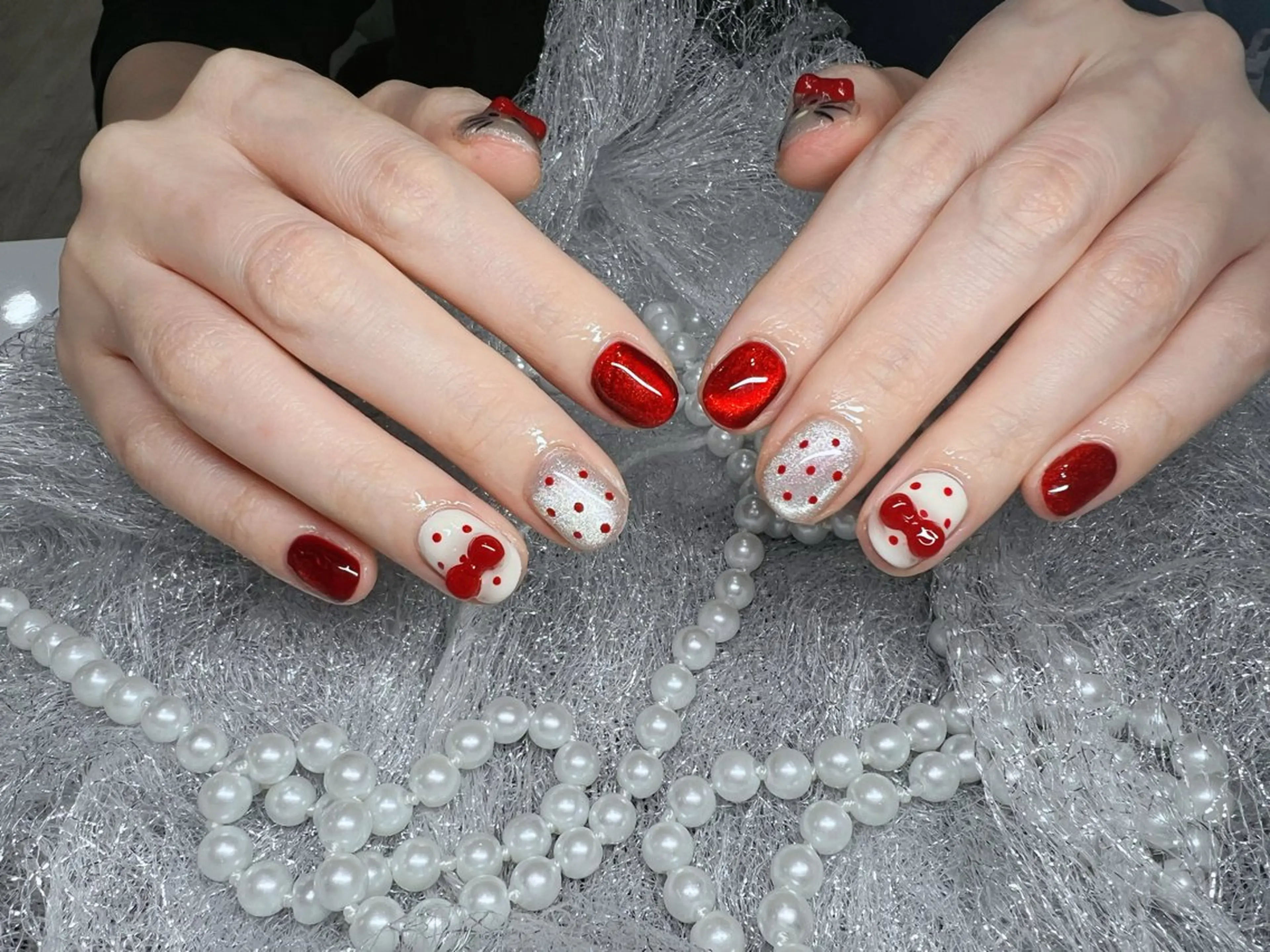 ネイル 長さ出し フットネイル フレンチネイル ジェルネイル 韓国ネイル More Glam 池袋東口店のネイルデザイン