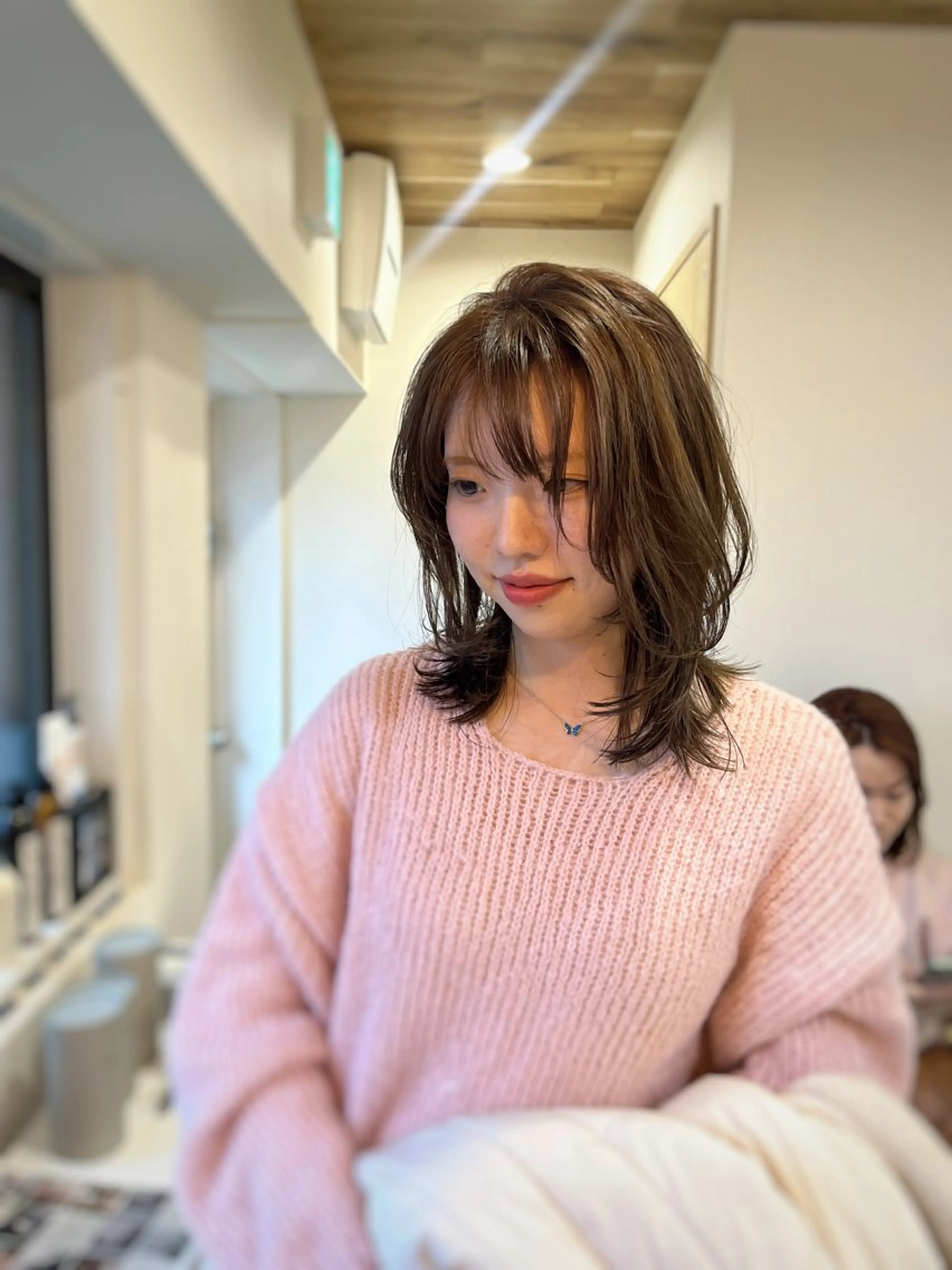 ミディアム カラー レイヤーカット 下石怜子/レイヤー/ 透明感カラーのヘアスタイル