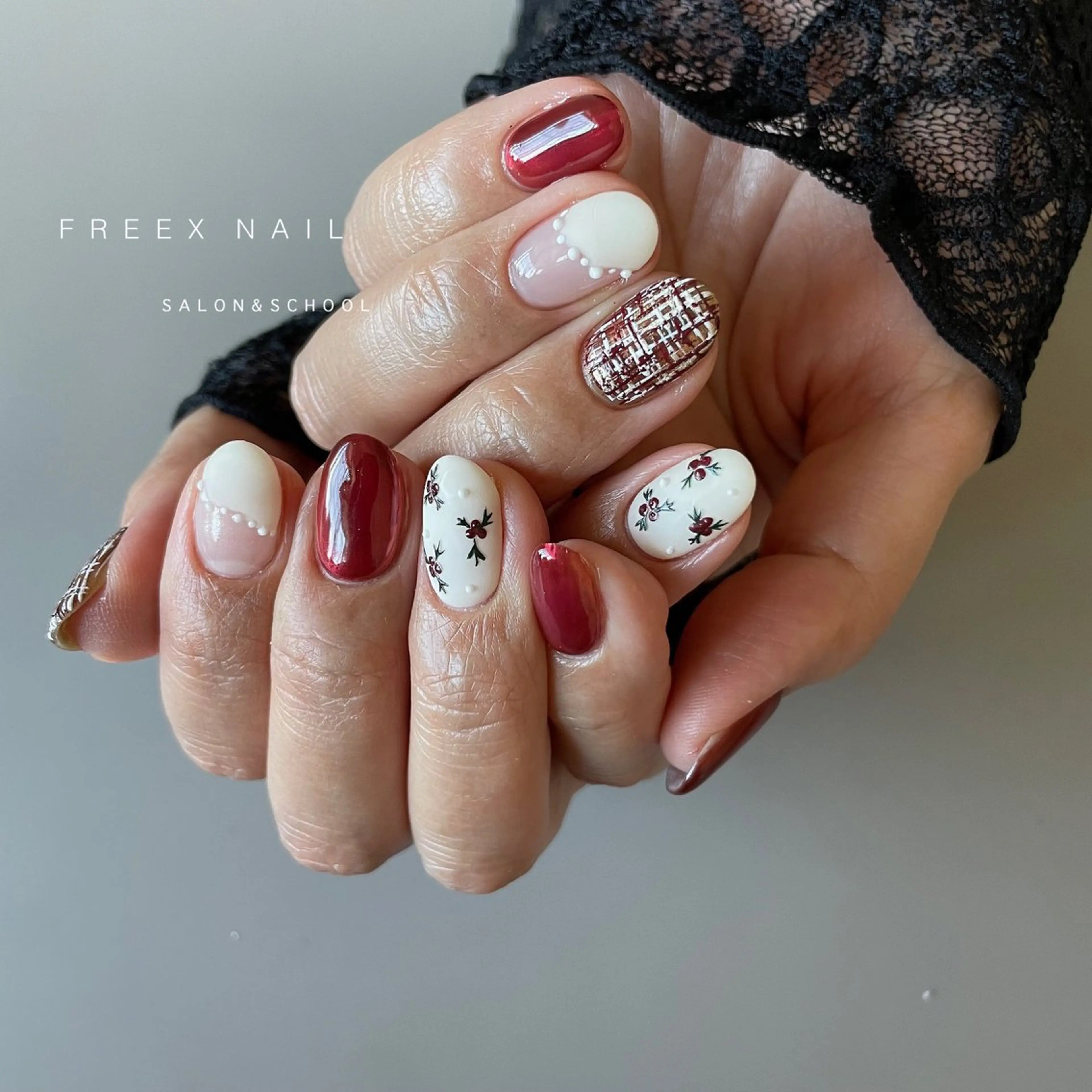 ネイル 冬ネイル クリスマス ハンドネイル ハンドケア Freex nail所属・freex nail /ニュアンス/個性派のネイルデザイン