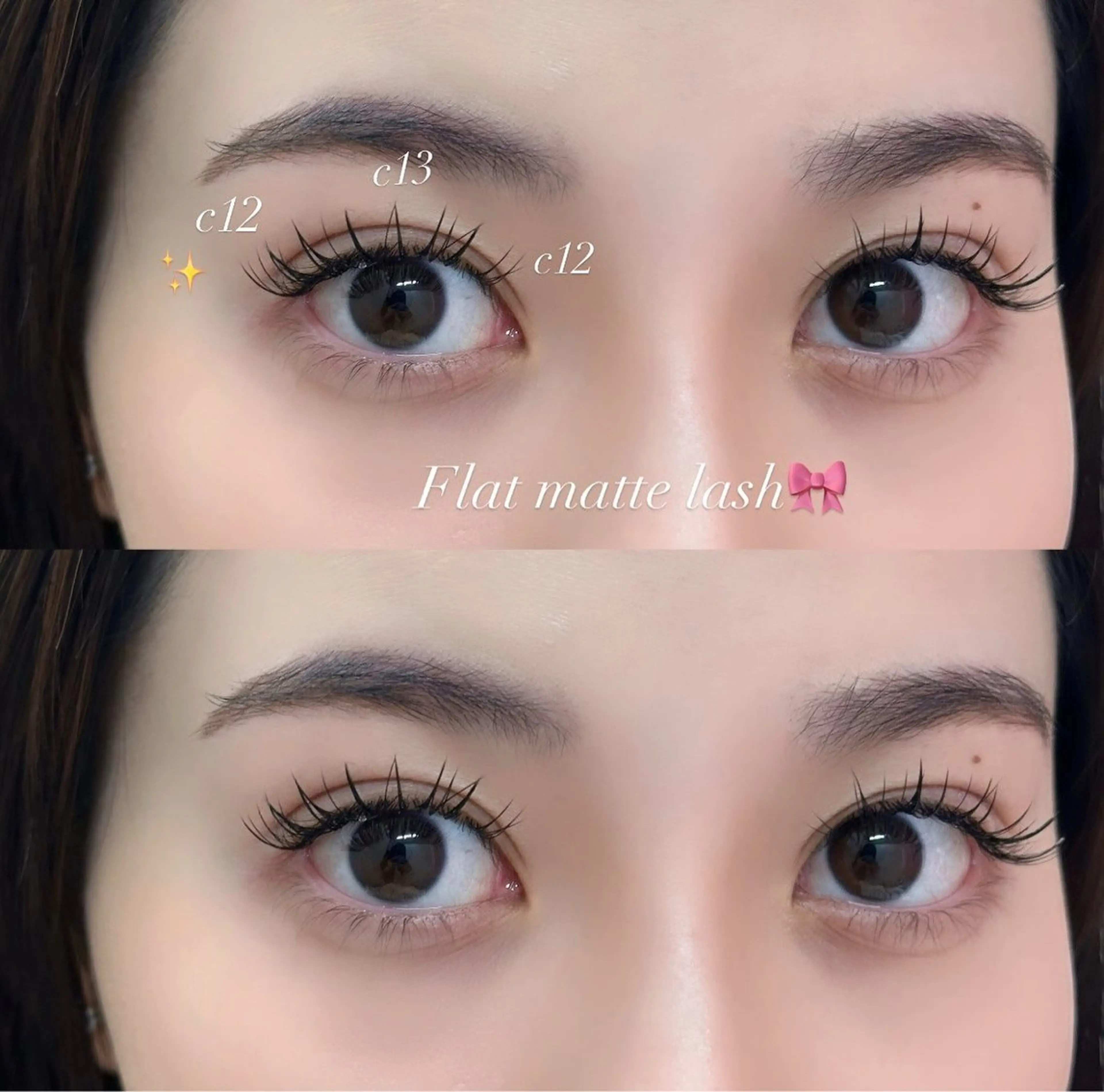 【マツエク初めての方🎀】フラットラッシュ100本🤎(オフ込み)の写真