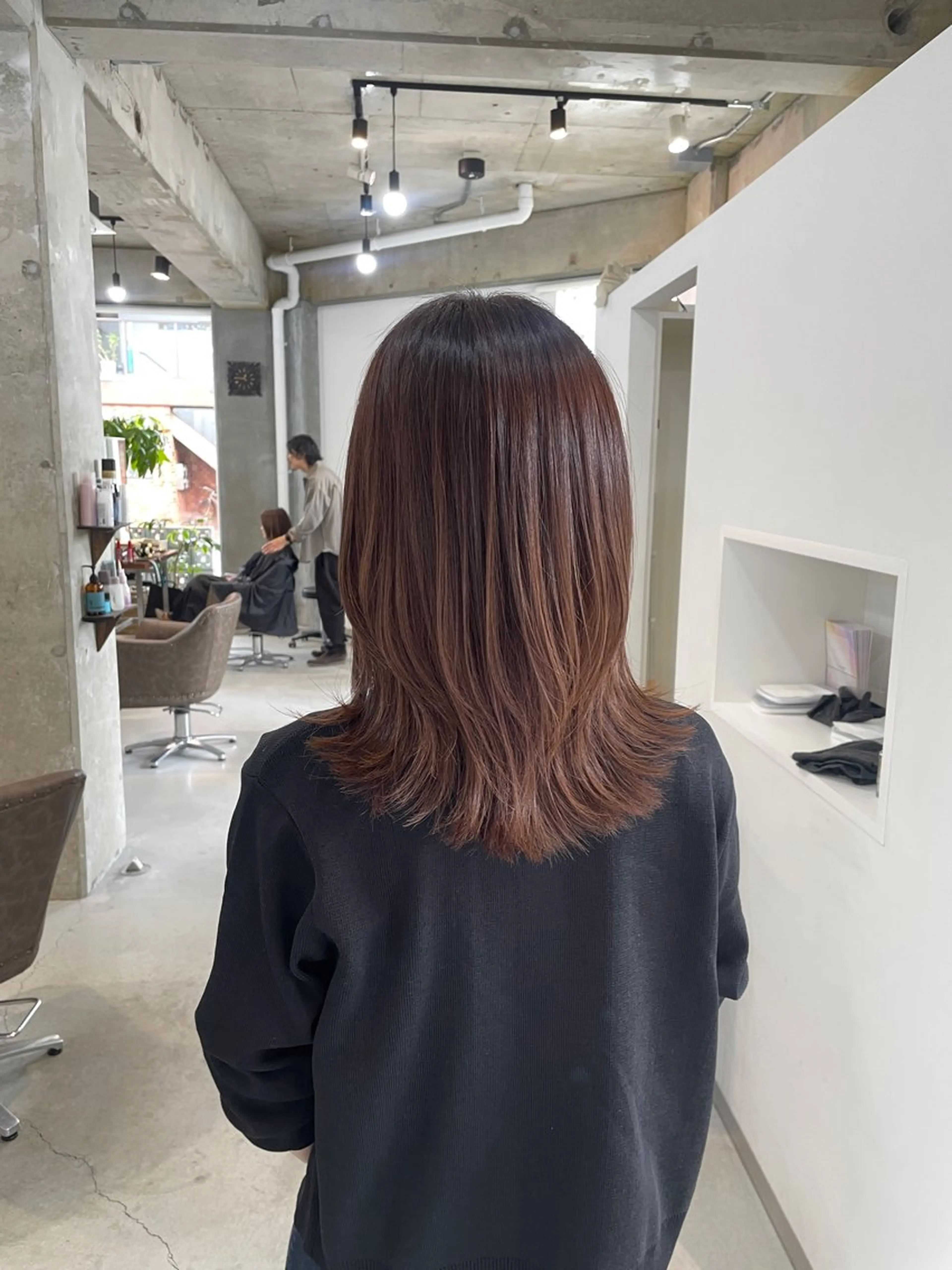 セミロング くびれヘア レイヤーカット カット ヘアカラー 北山／ボブ／レイヤー /maru☺︎のヘアスタイル