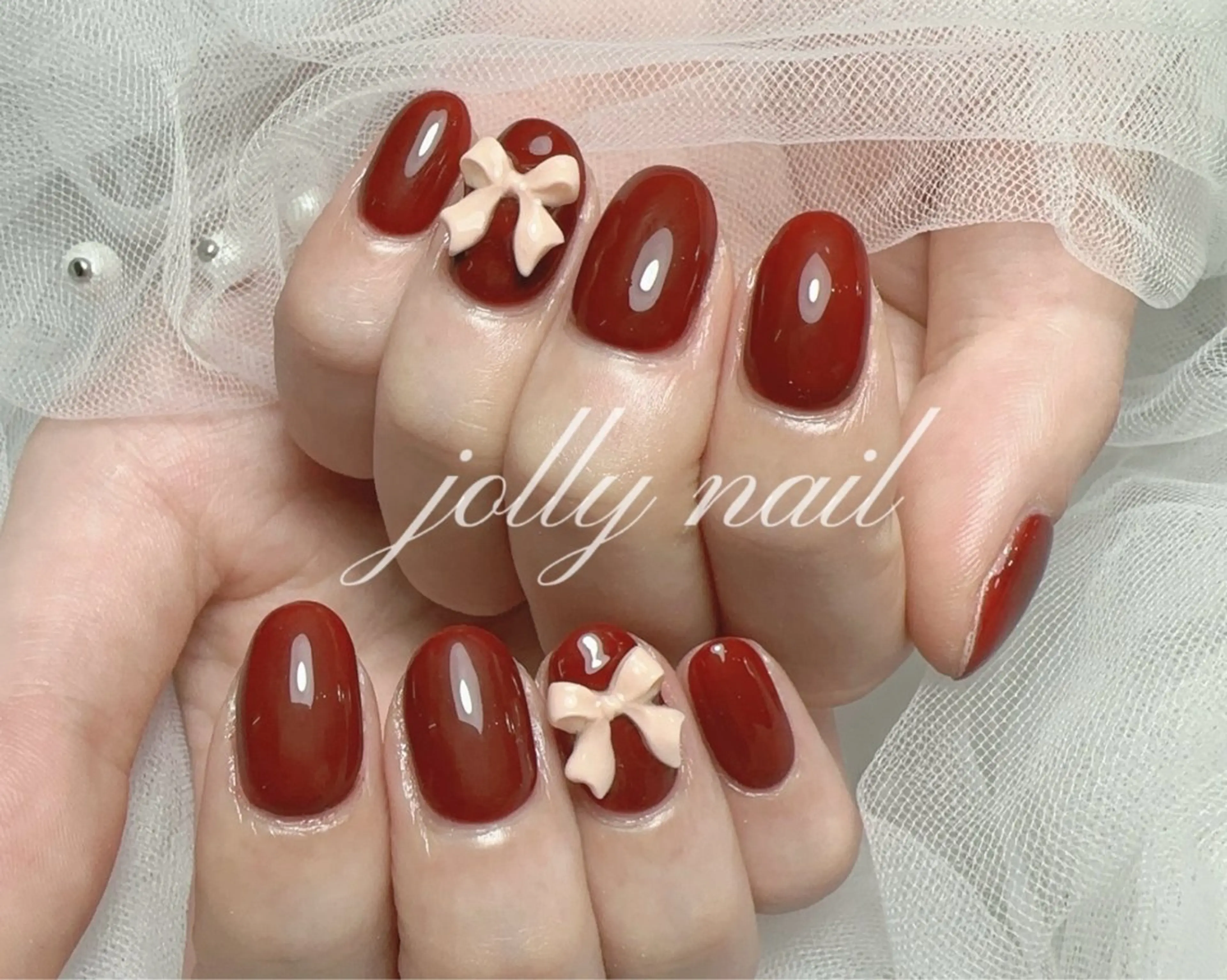 ネイル Jolly チップ長さだしのネイルデザイン