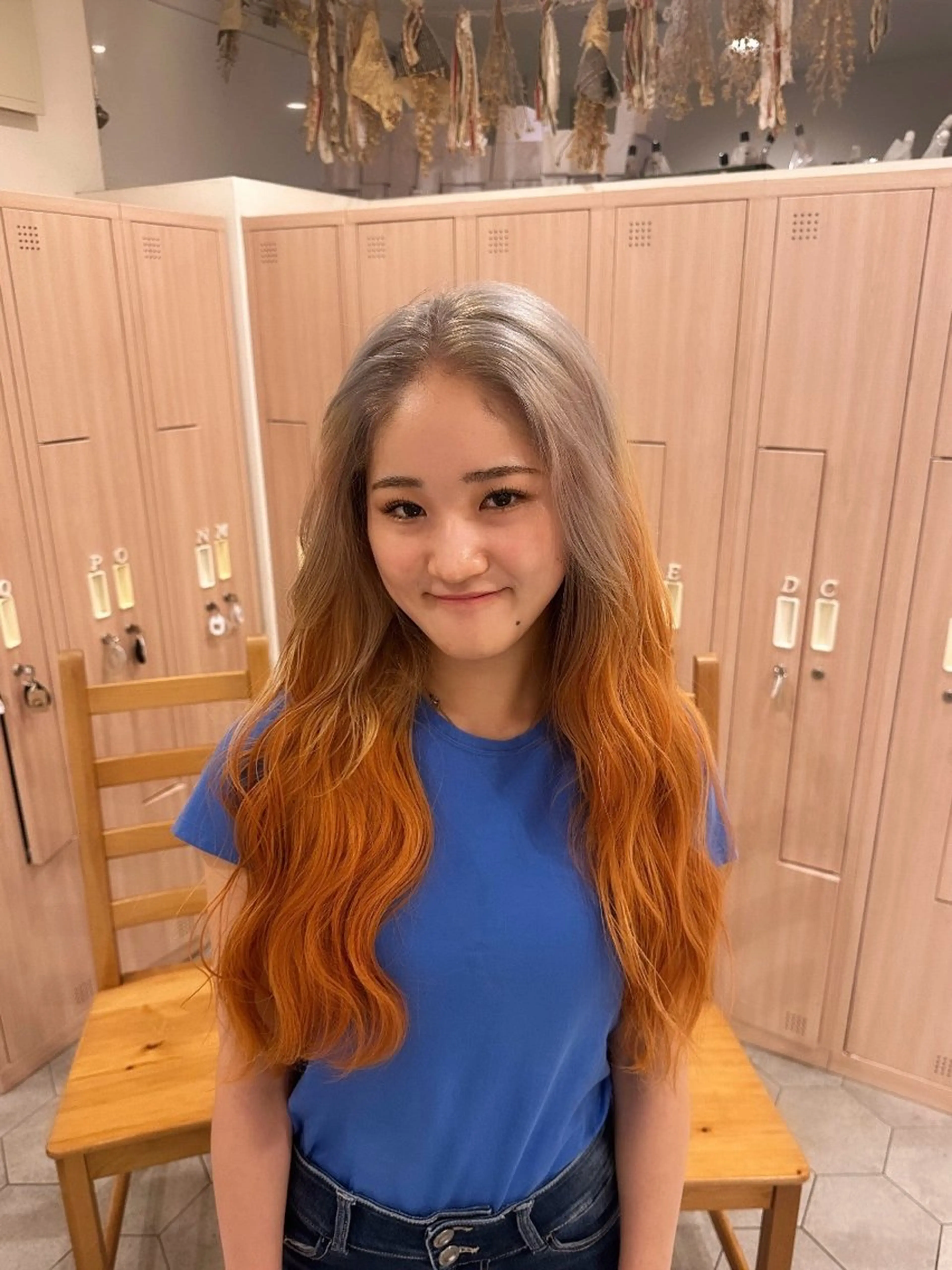 ロング カラー カット ヘアカラー もりやま りりかのヘアスタイル