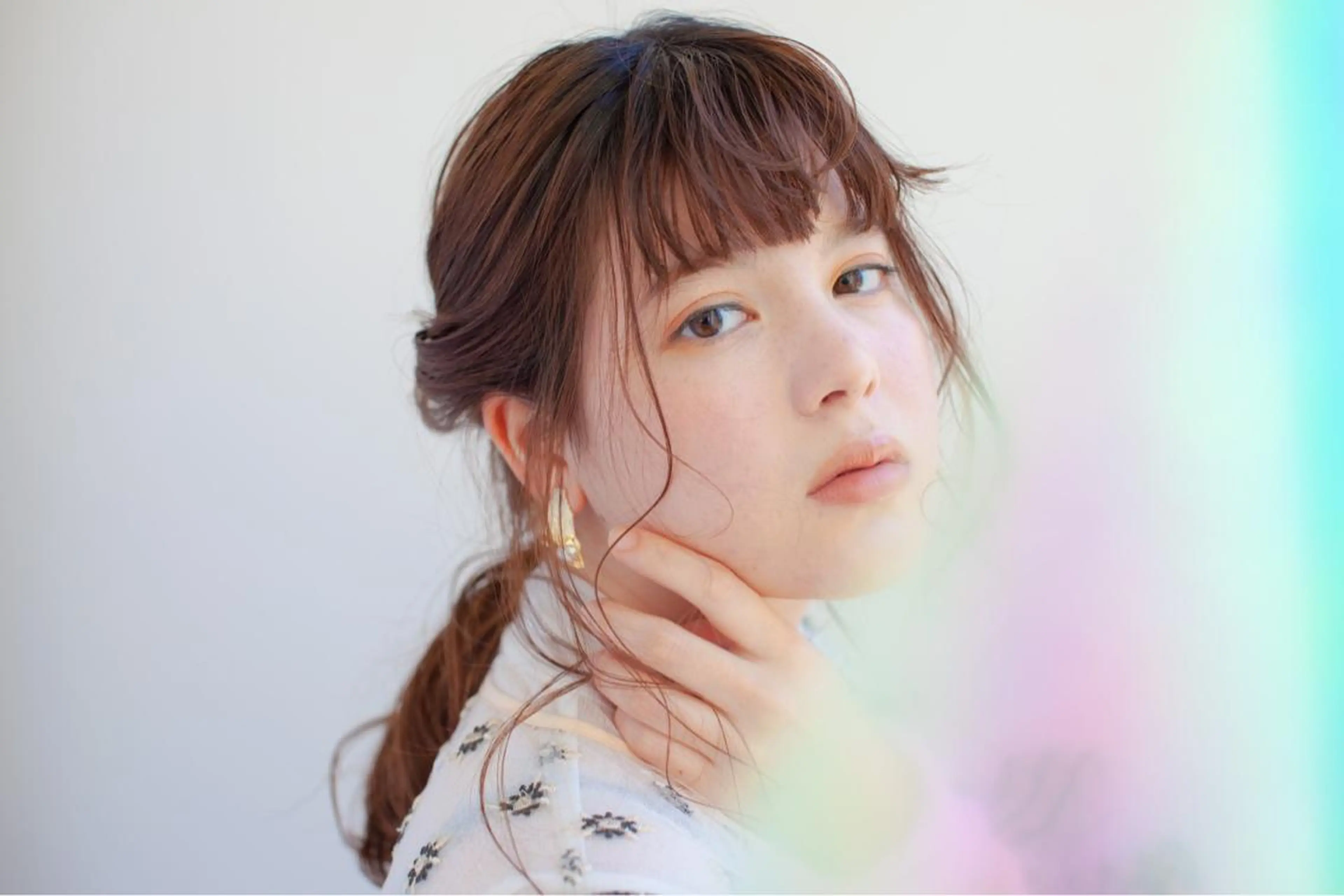 セミロング ヘアアレンジ 福島成美/髪質改善 縮毛矯正/カラーのヘアスタイル