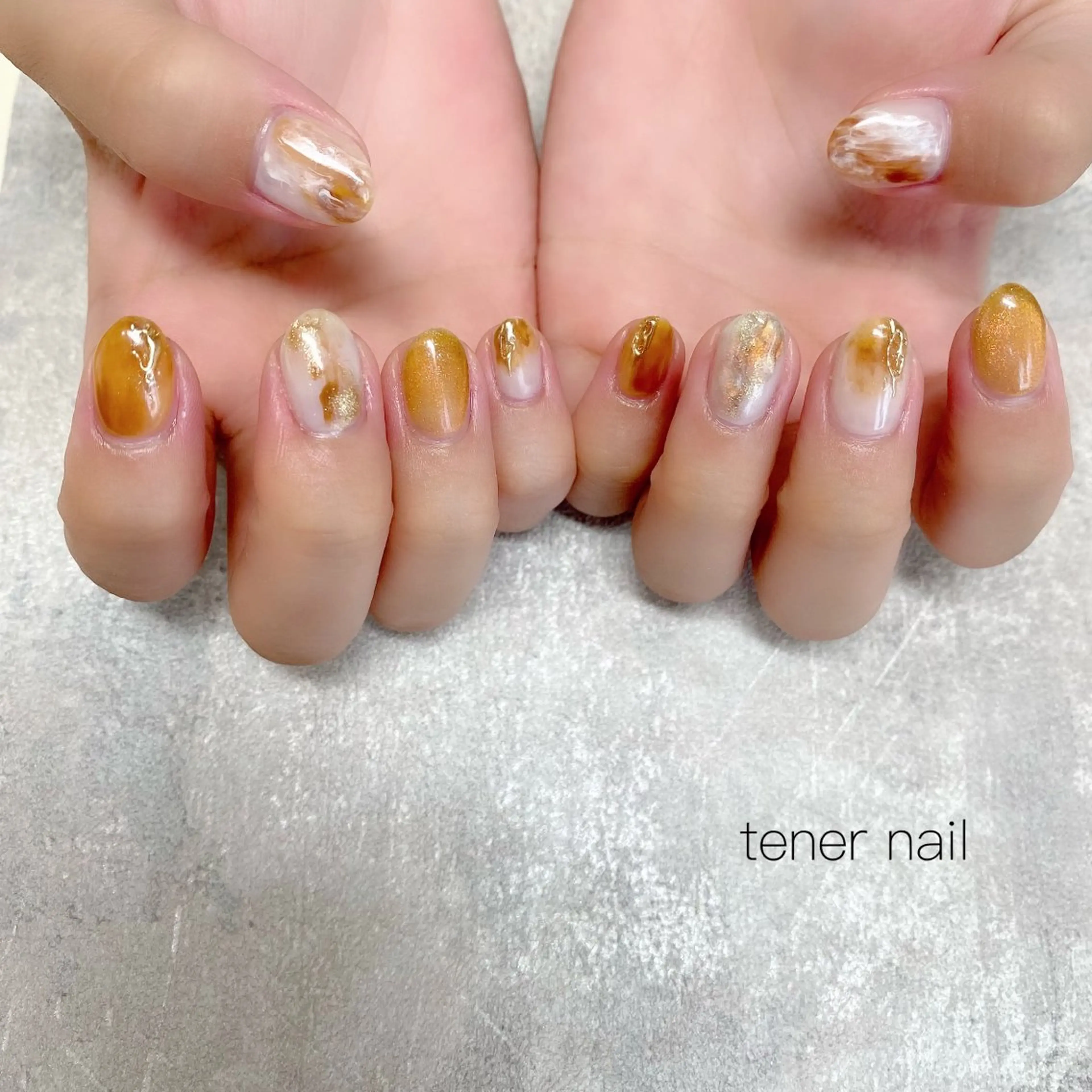 ネイル オレンジ ハンドネイル tener  nail  テネルネイル所属・テネルネイル tener nailのネイルデザイン