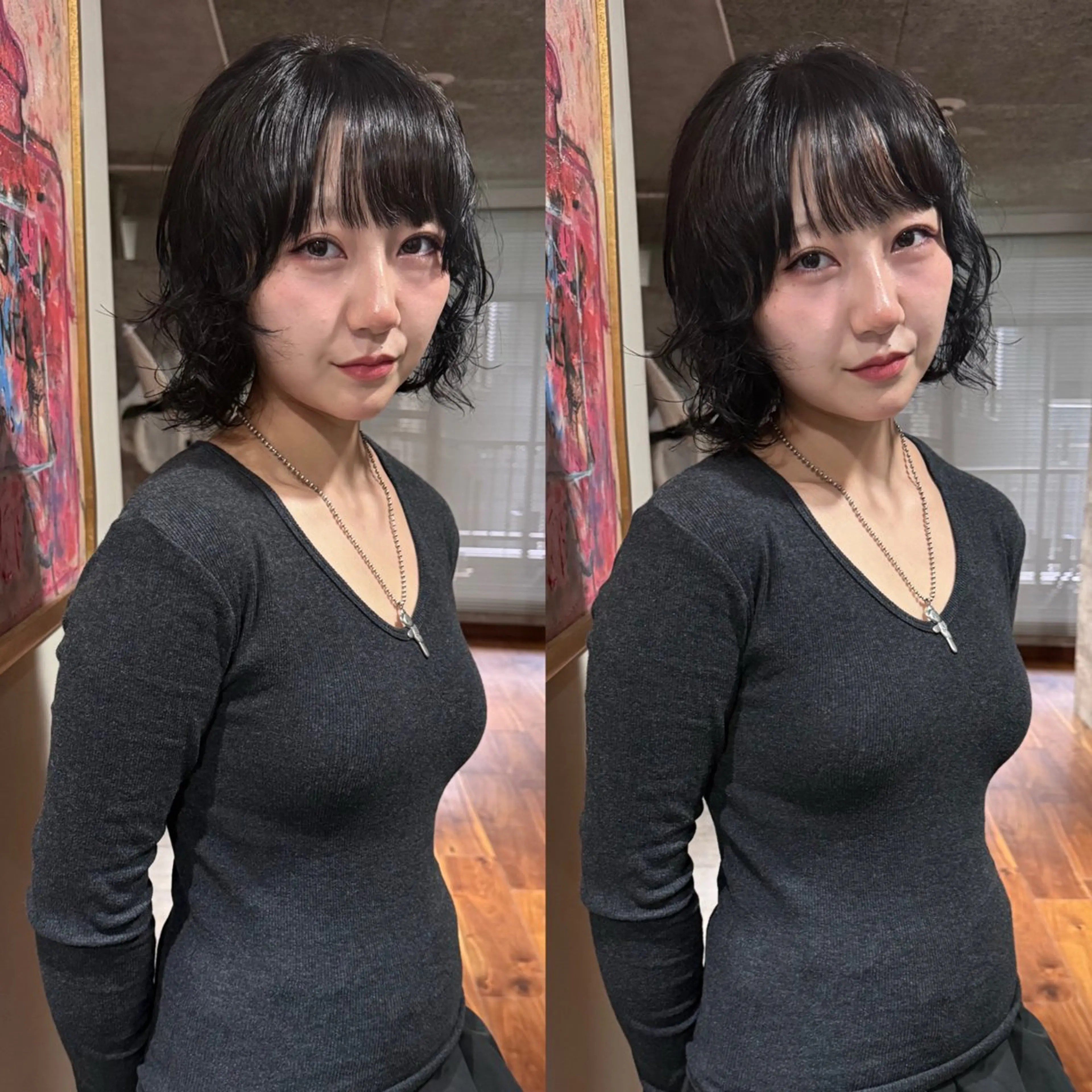 【1度にできちゃう✨】カット+カラー+パーマ+2stepトリートメント🍋‍🟩の写真