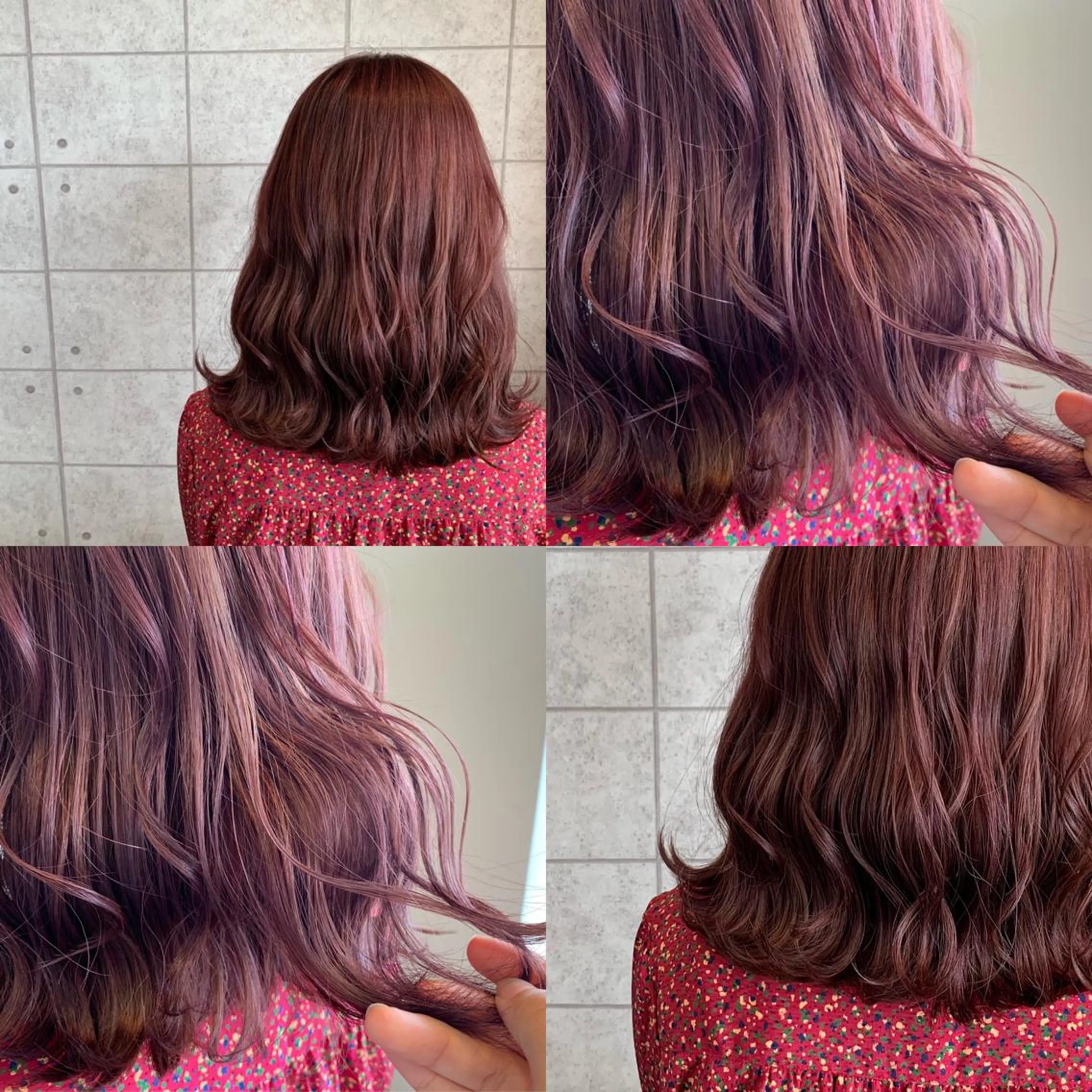 ロング カラー ヘアアレンジ ブリーチ ハイトーンカラー ピンクカラー 🌿‬ ܸAir 透明感🌱西村知佳のヘアスタイル