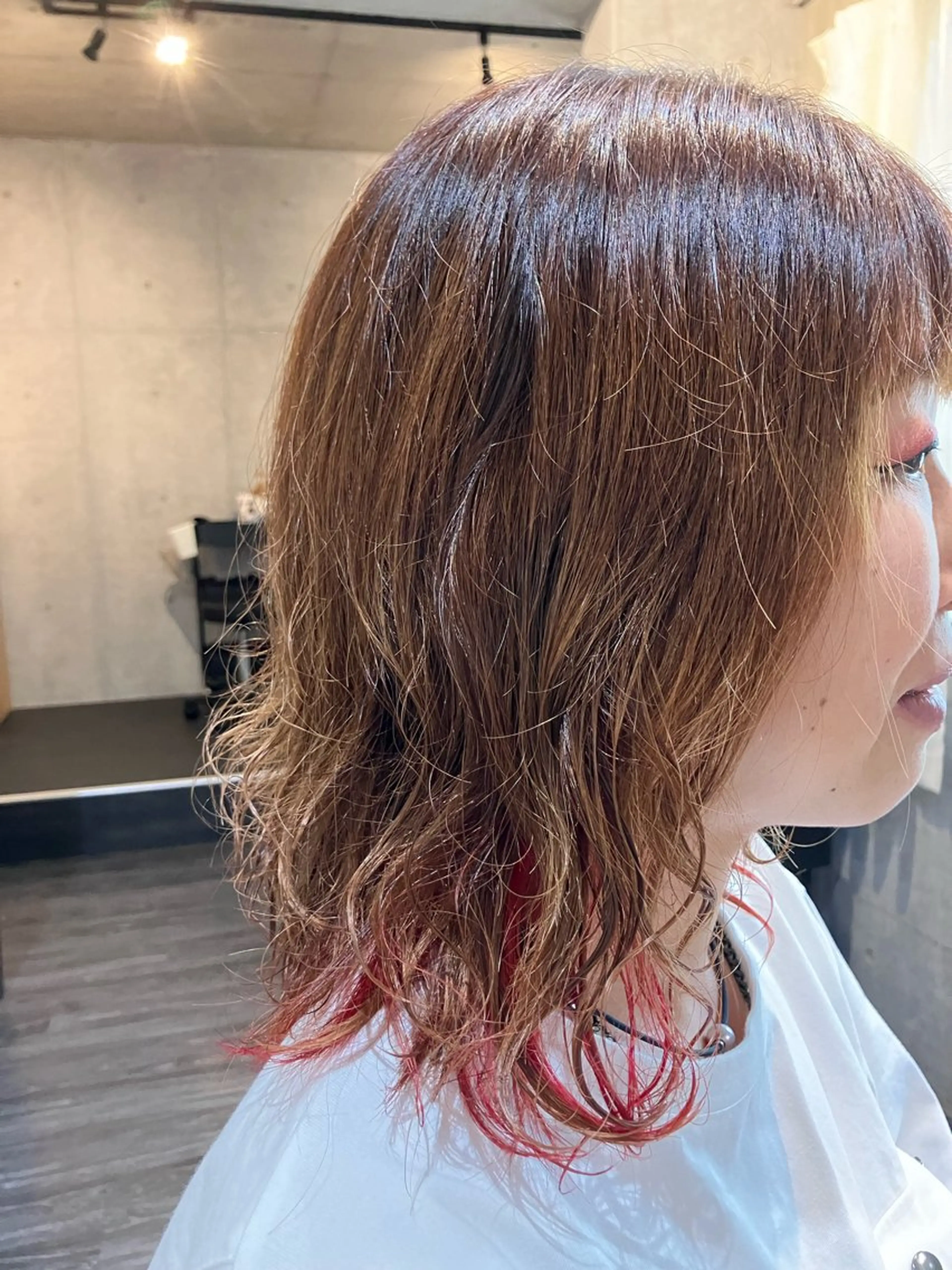 ミディアム カラー パーマ vi camino ミヤデラのヘアスタイル