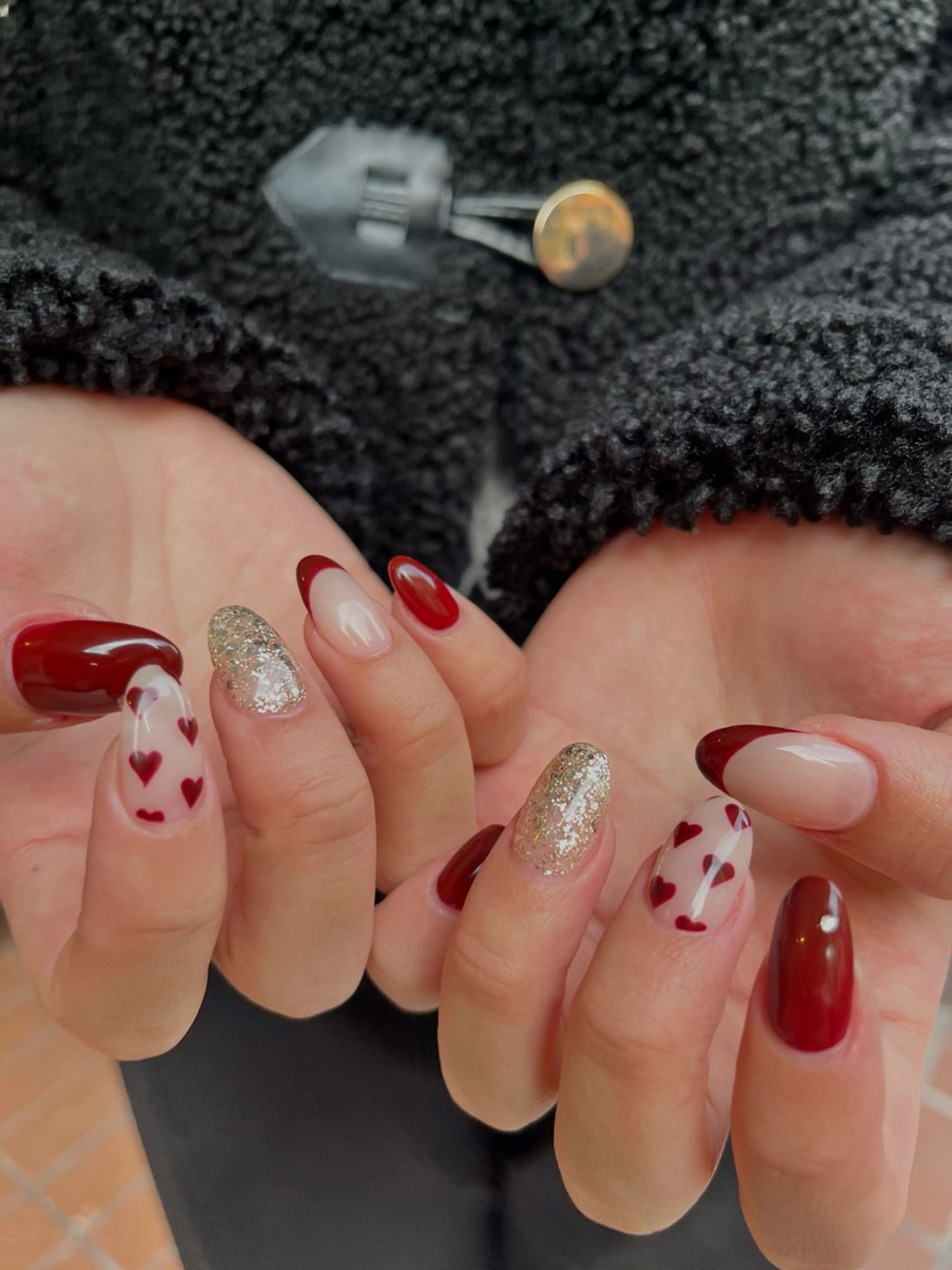 ネイル ボルドー フットネイル ballie／小野原 なつみのネイルデザイン