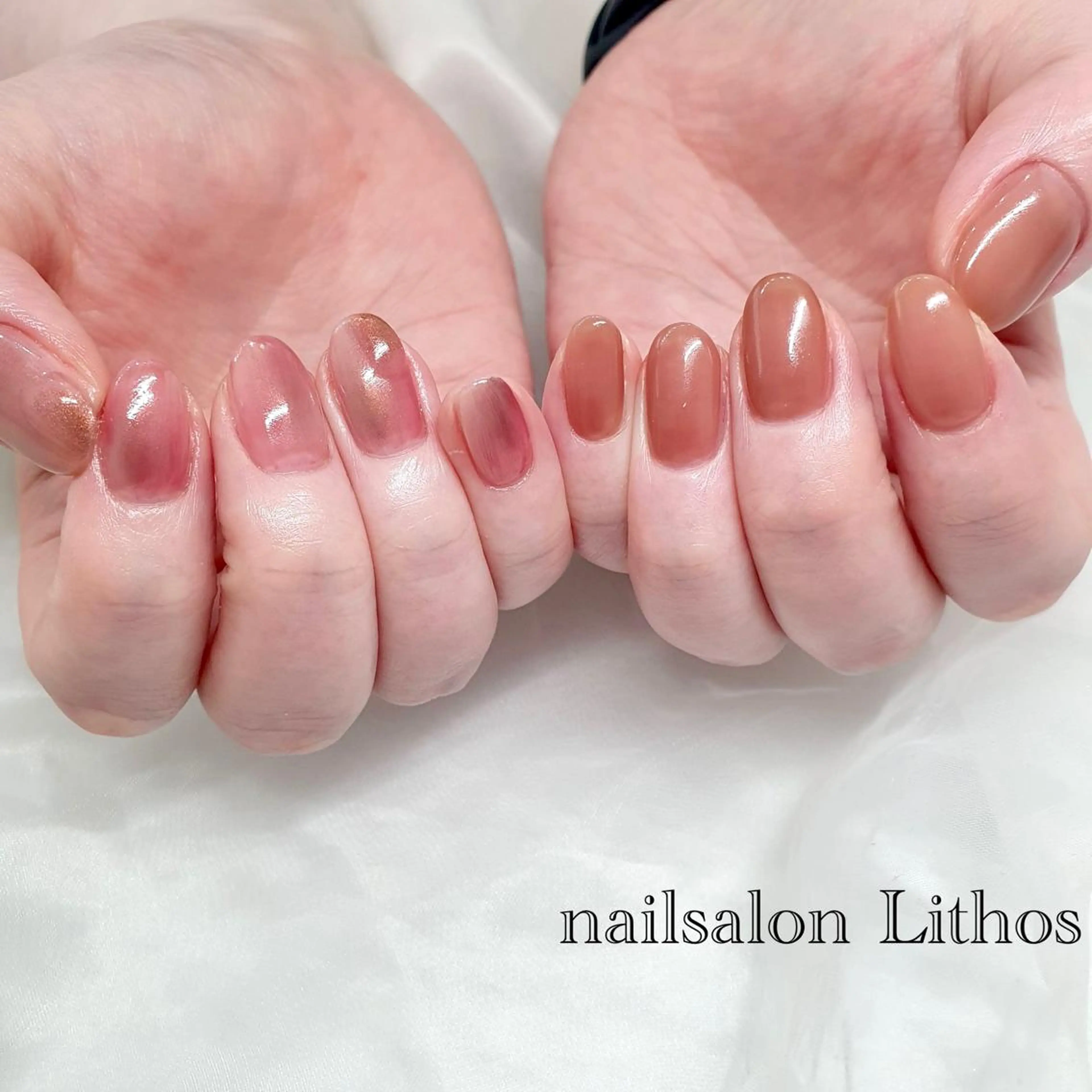 ネイル ピンク ハンドネイル nailsalon Lithos所属・nailsalon Recontreのネイルデザイン