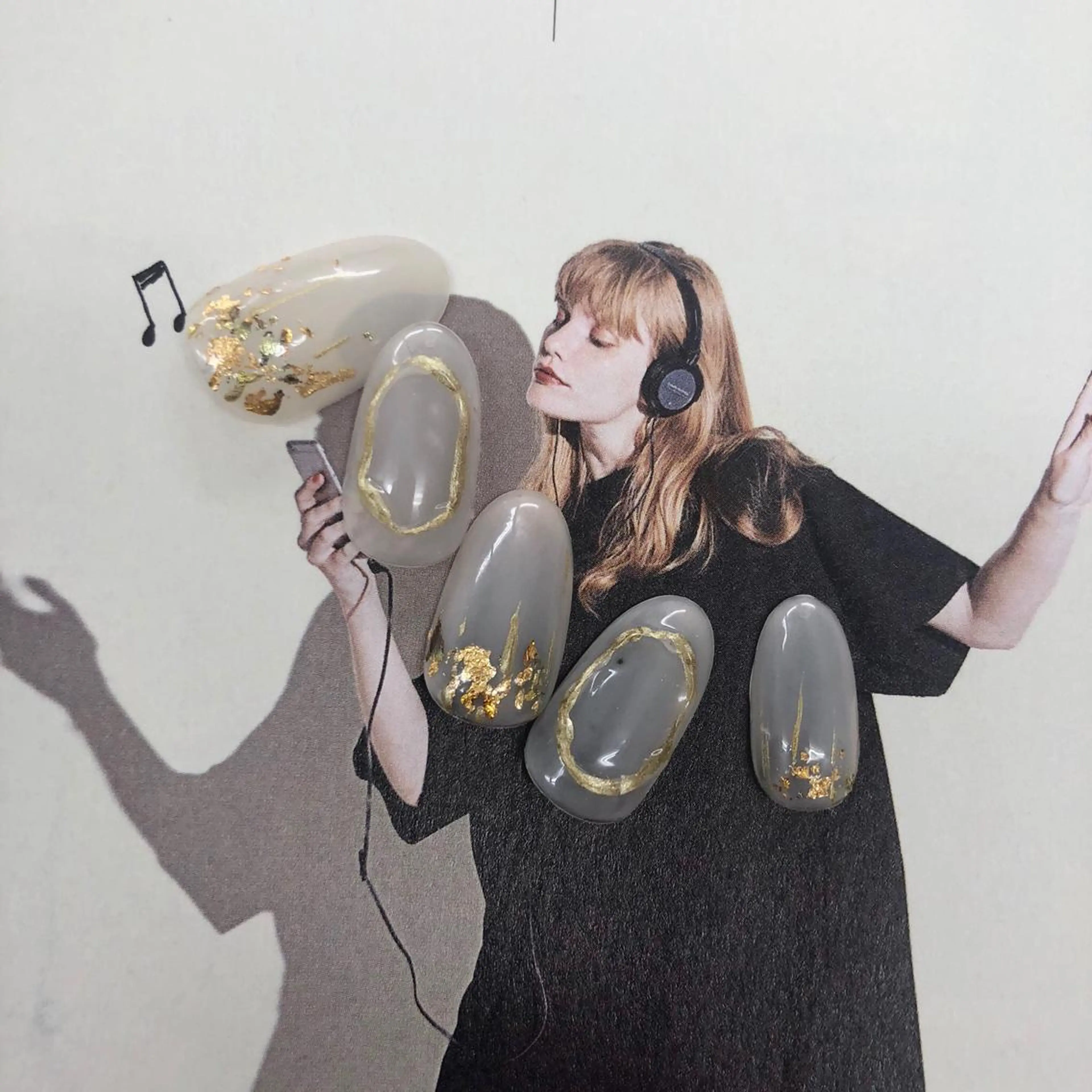 ネイル クリアネイル ゴールド ハンドネイル Nail salon Museのネイルデザイン