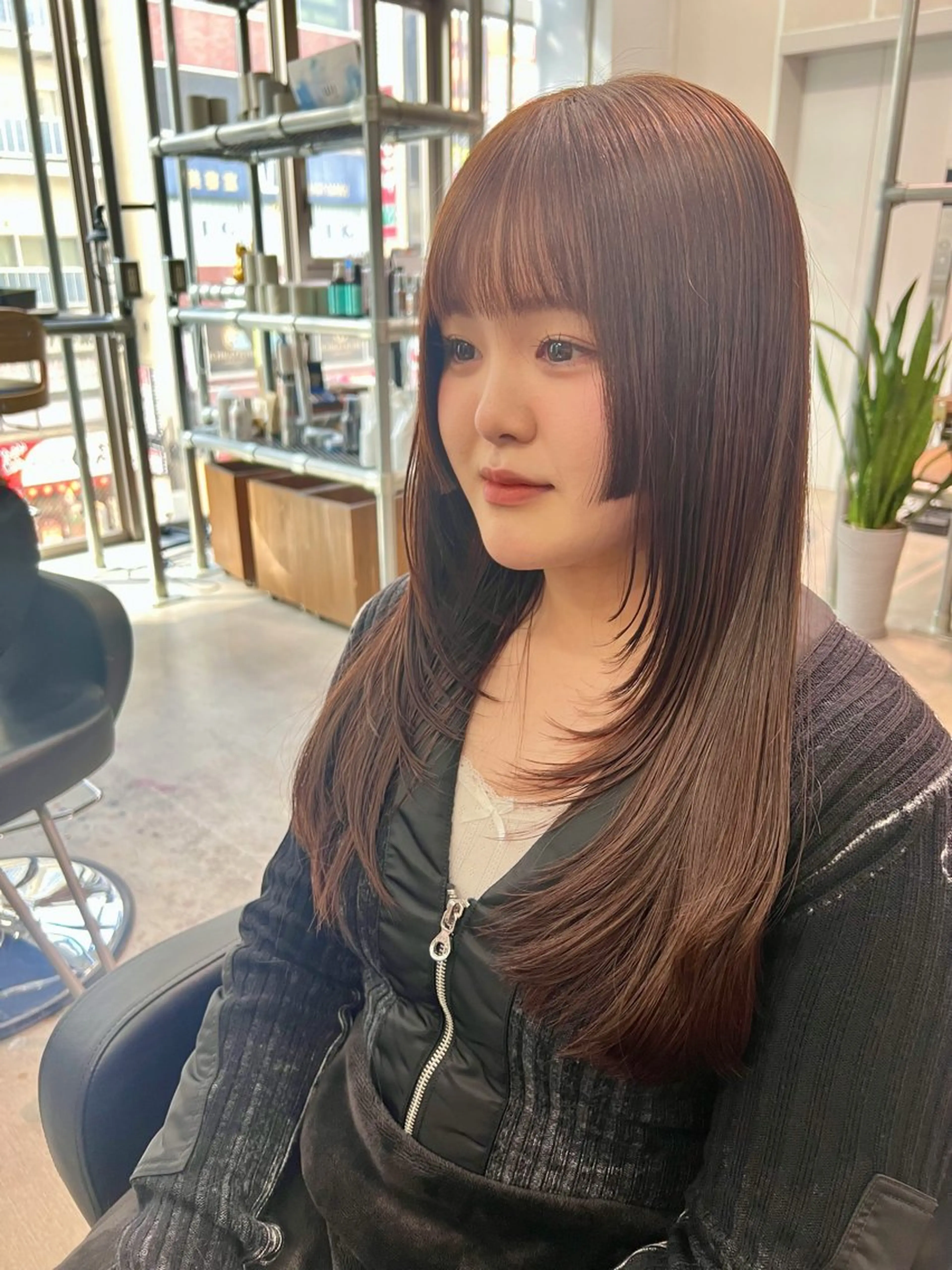 ロング ハイレイヤー 姫カット レイヤーカット 透明感カラー/レイヤ ーhinata.のヘアスタイル