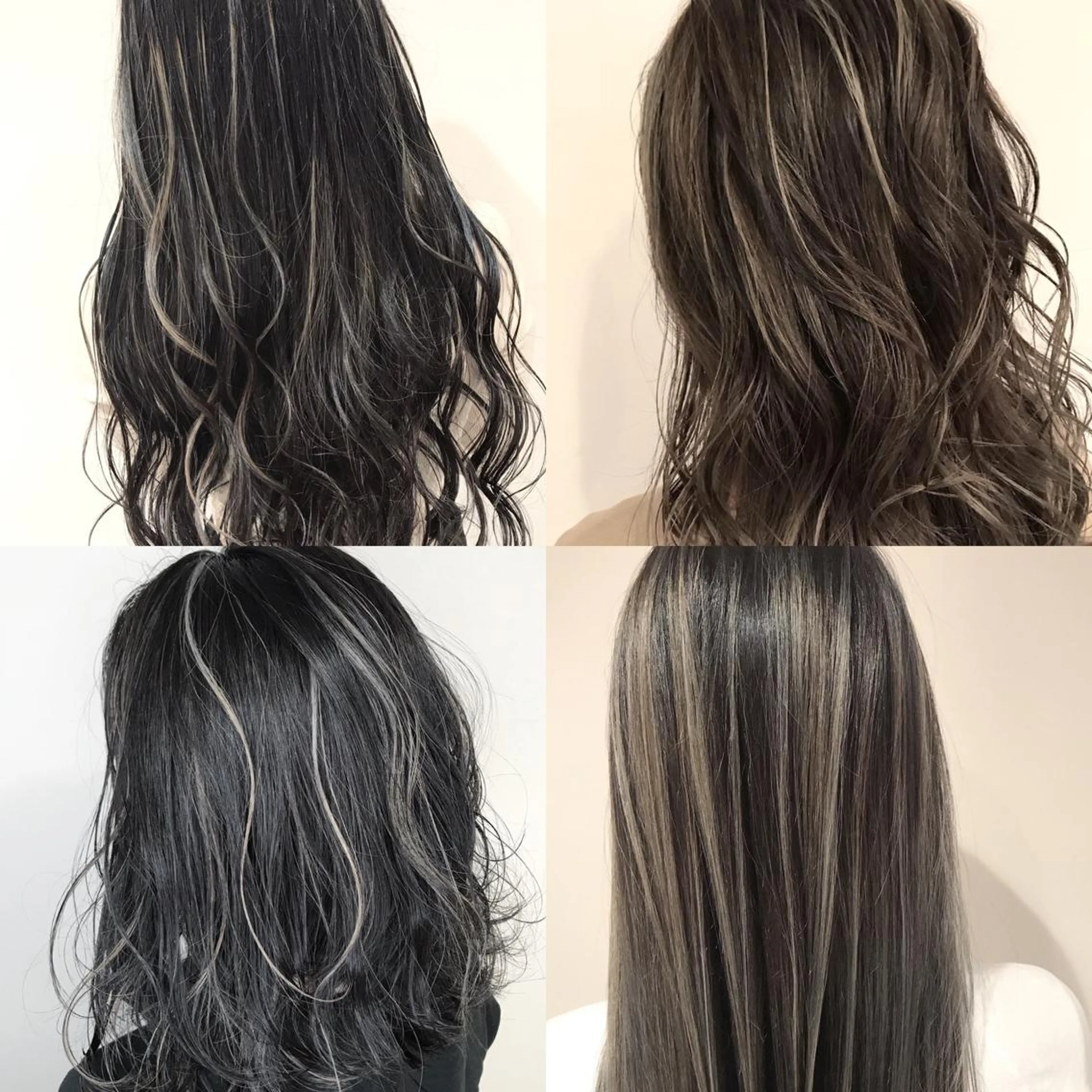 ミディアム カラー アッシュ アッシュグレー アッシュグレージュ バレイヤージュ ベージュカラー AMI Hair  supply所属・髪質改善カラー 韓国風レイヤーのヘアスタイル