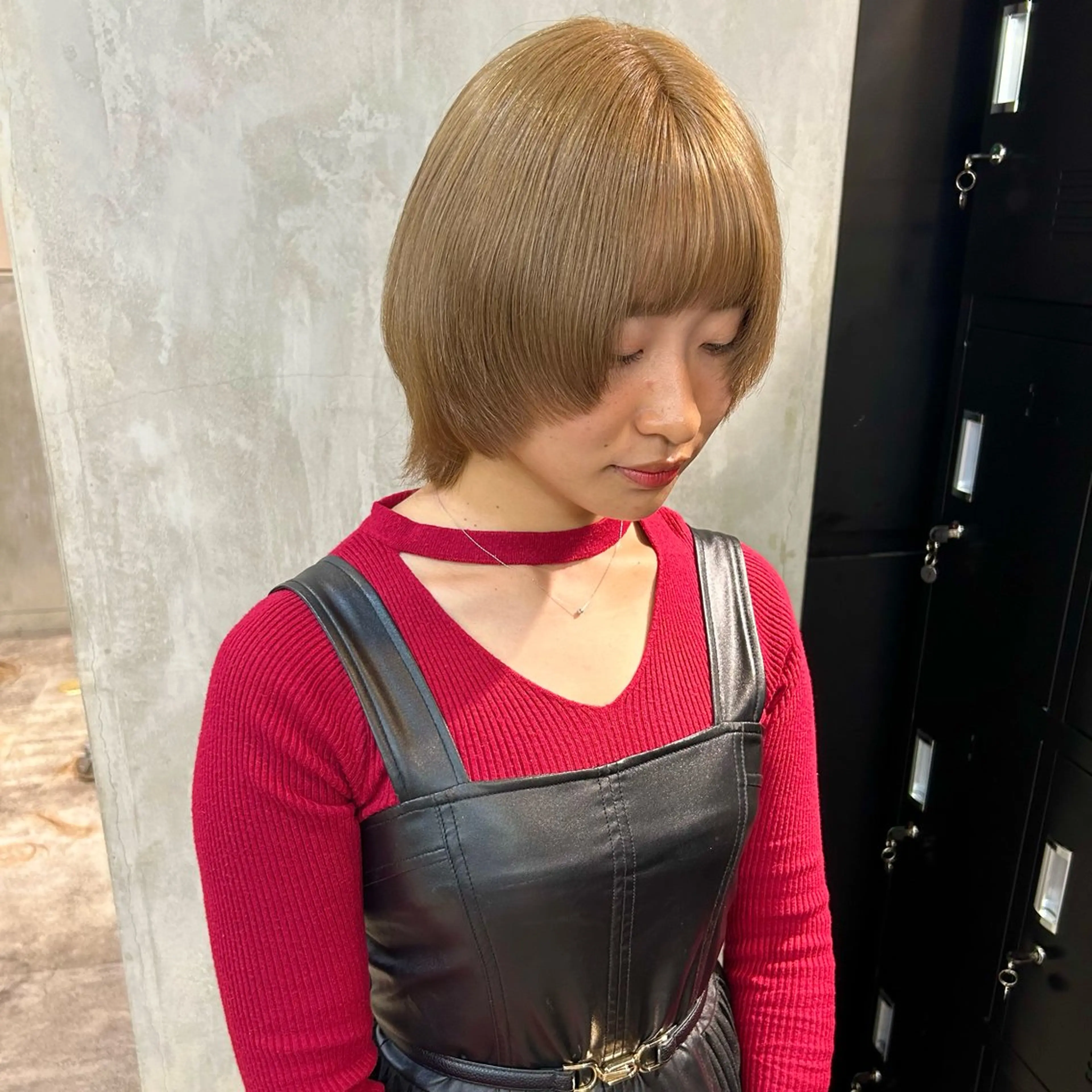 ショート カラー カット ヘアカラー トリートメント 艶カラー×艶髪矯正 /レイヤー✂️レオンのヘアスタイル