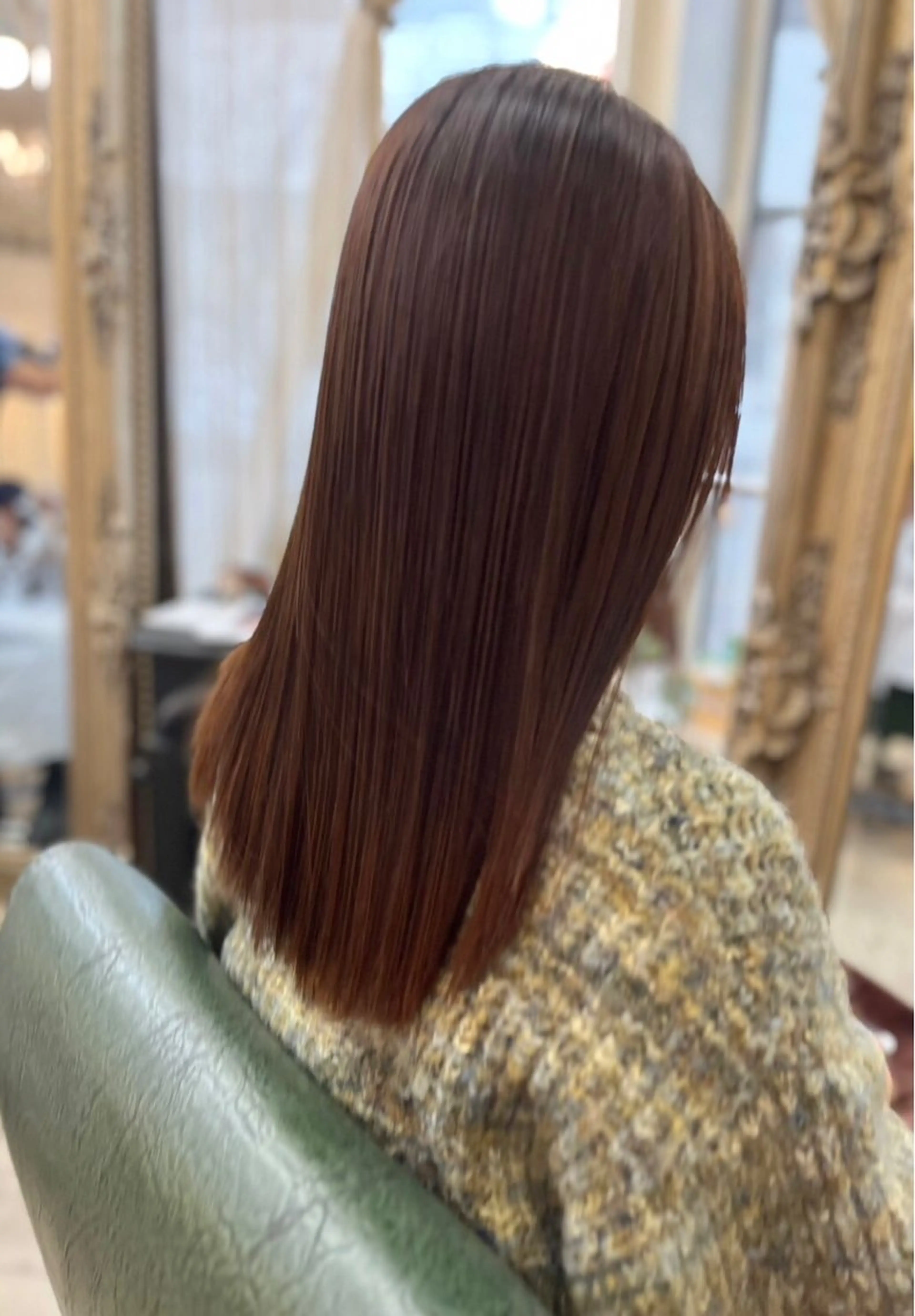 セミロング 髪質改善 トリートメント ヘアカラー トリートメント ❤︎大人シック ベージュrihoのヘアスタイル