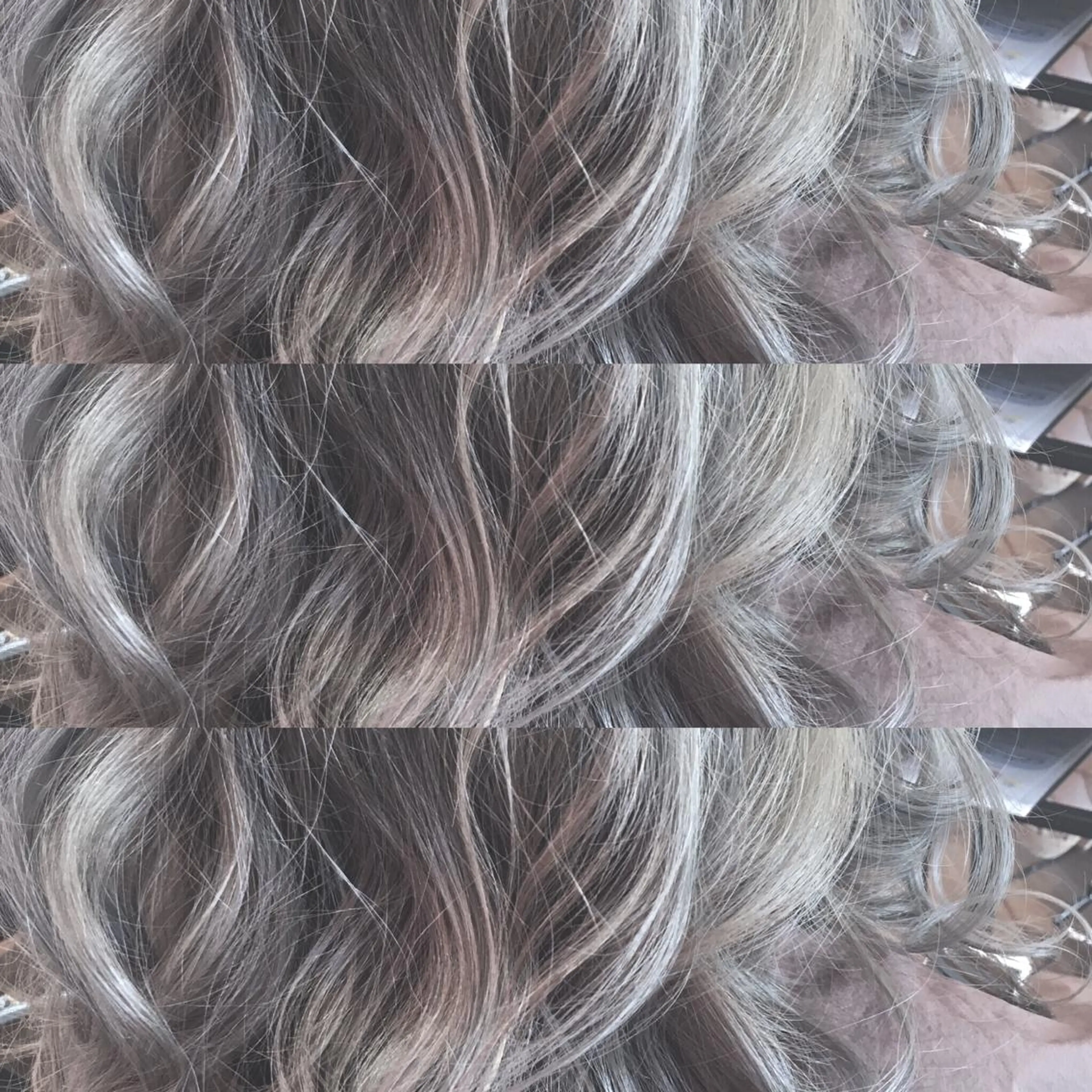 セミロング カラー アディクシーカラー ブリーチ シルバー Zina SAKIのヘアスタイル