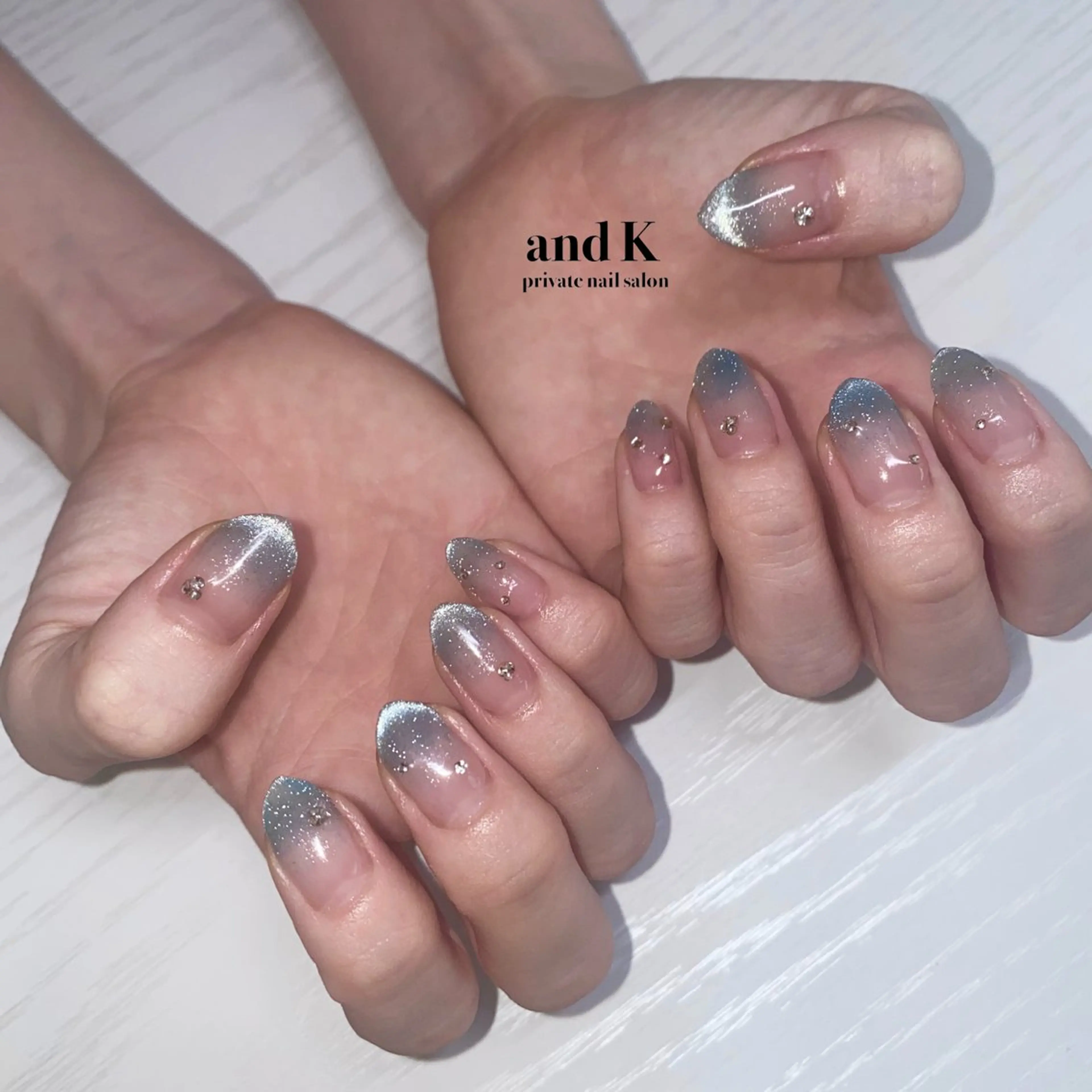 ネイル グラデーション マグネットネイル シンプルネイル andK nail salonのネイルデザイン