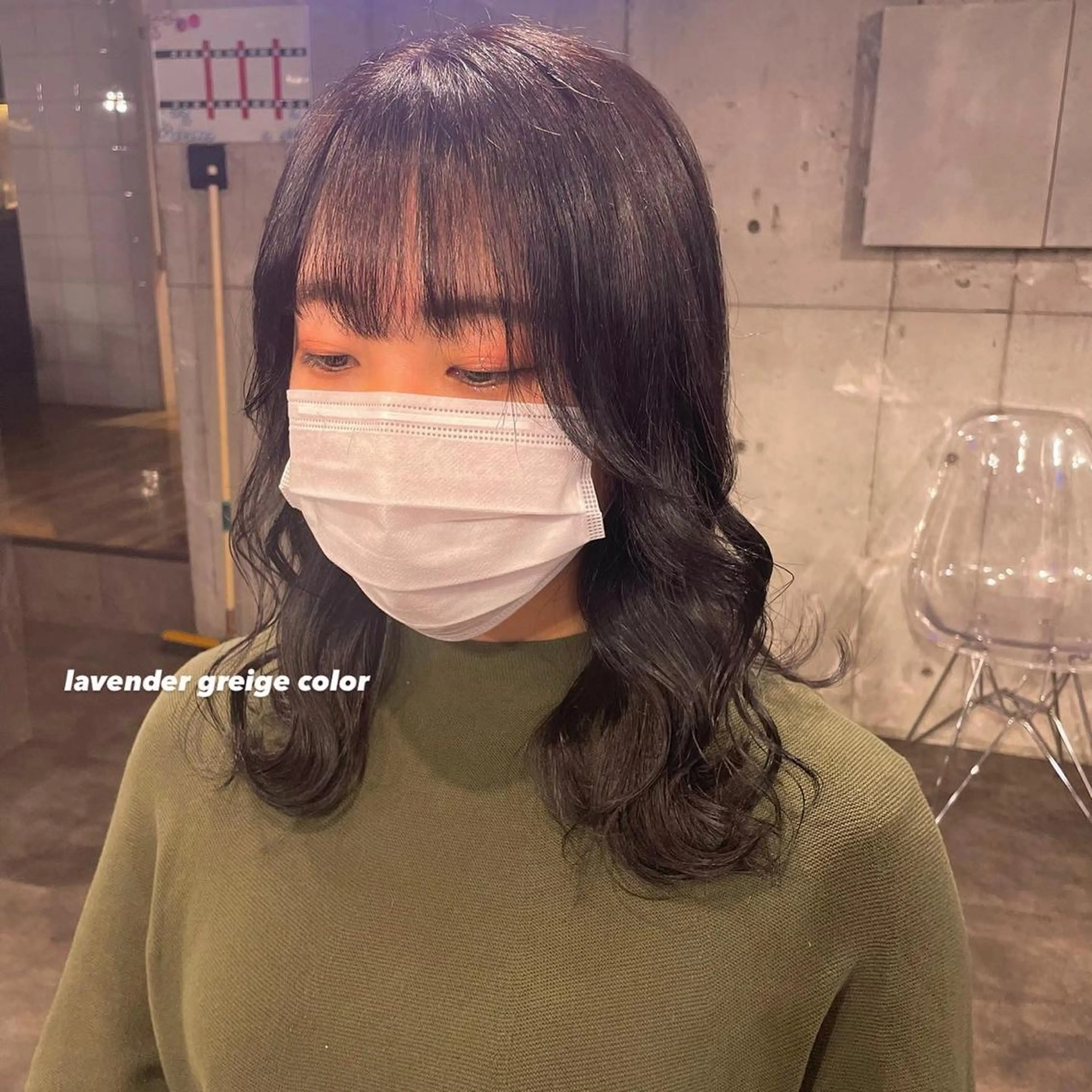 セミロング カラー パーマ ヘアアレンジ メンズ キッズ ネイル マツエク・マツパ アイブロウ 透明感カラー・レイヤ ー🎀amika🎀のヘアスタイル