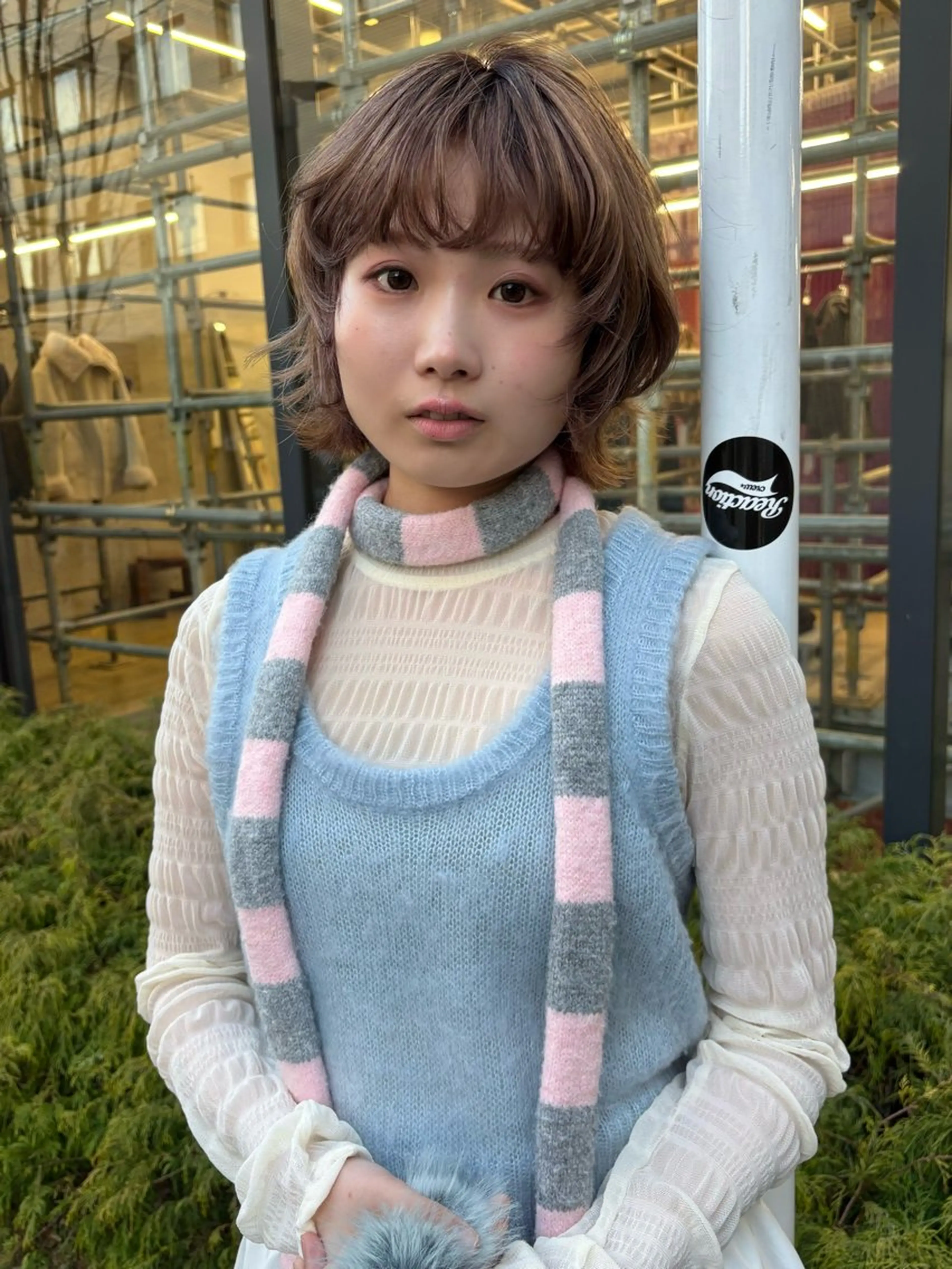 ミディアム ヘアカラー ハイトーン/ ハイライト真柚🍨のヘアスタイル